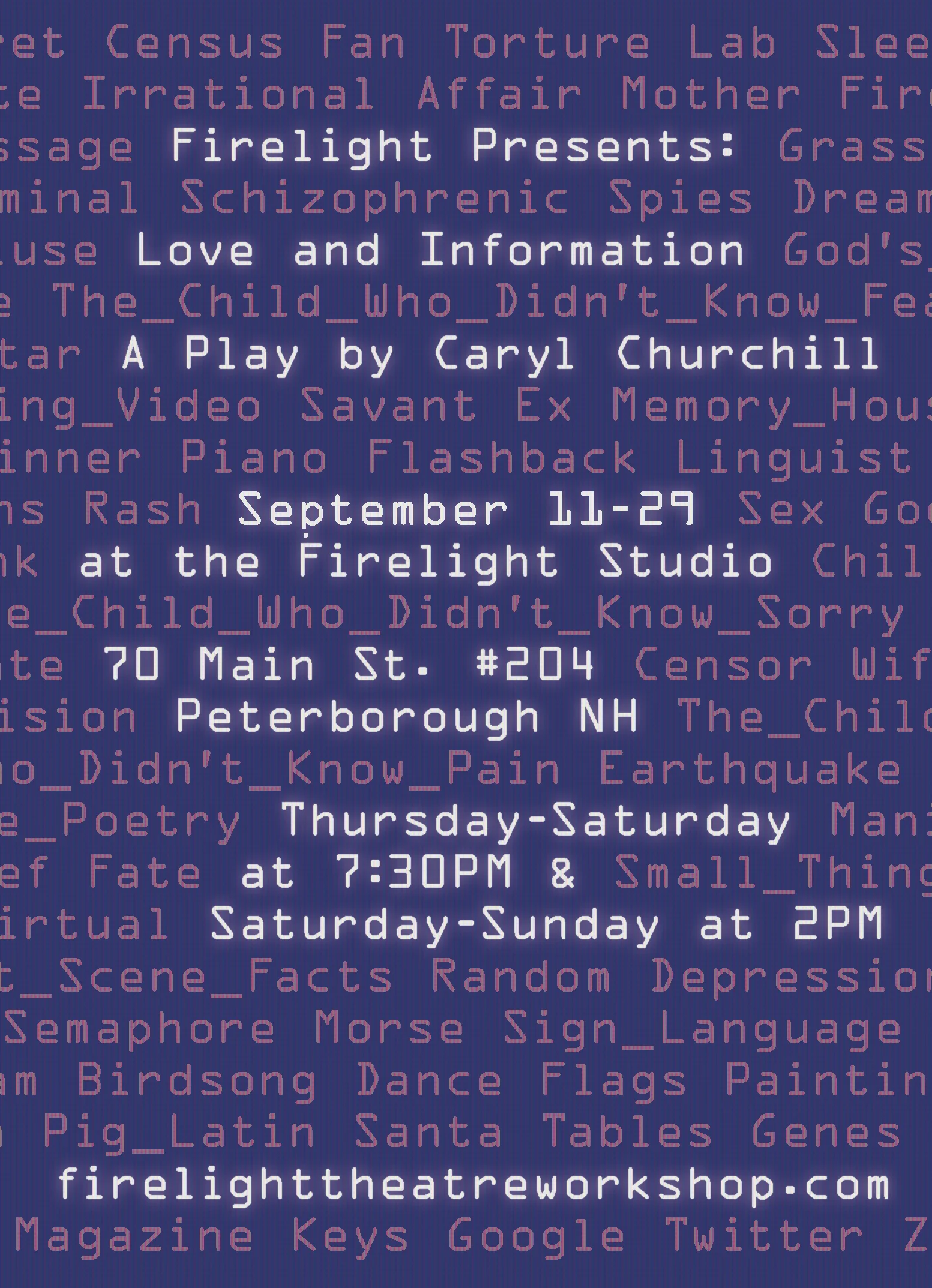 Poster designed by Michelle Aldredge and Corwin Levi