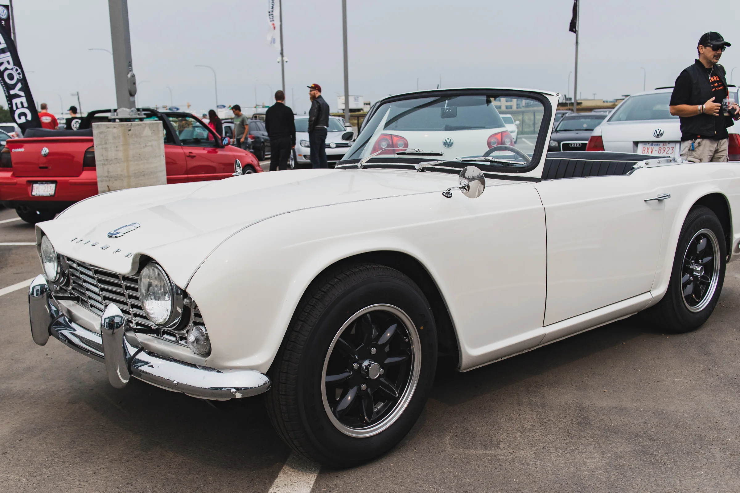 1965 Triumph TR4. Elegant, stylish, and can win a car limbo contest like a champ.