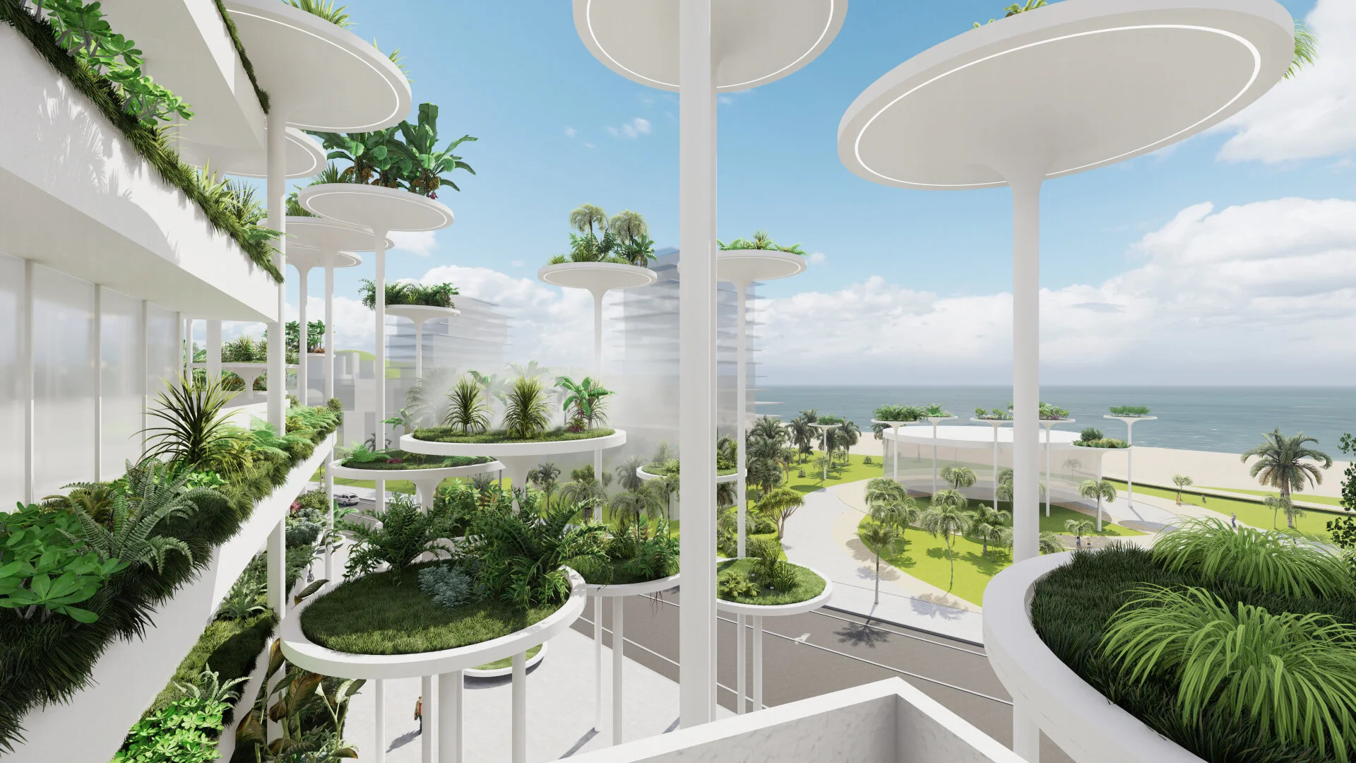 从旅游中心屋顶看 VIEW FROM THE TOURIST CENTER VIEW