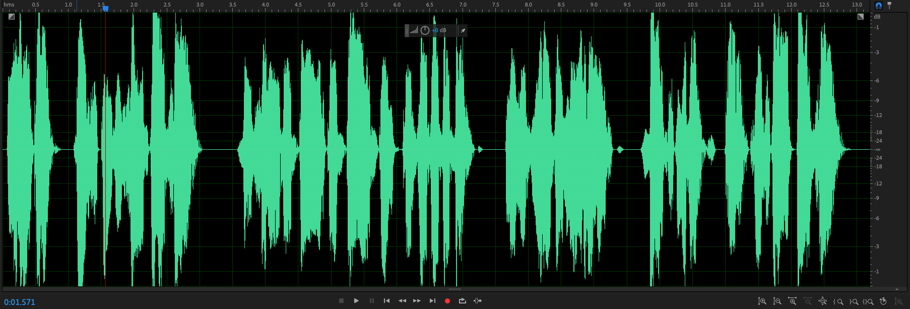peaks exceeding 0 DB in Adobe Audition