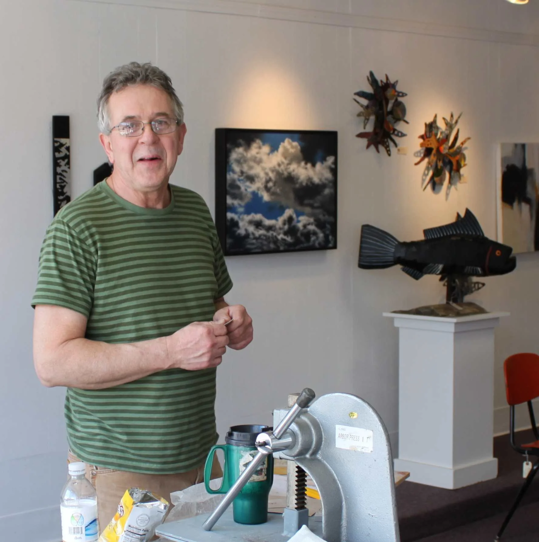 Elroy Grandy Elroy Grandy is a multi media artist whose extreme passion is sculpting in clay. In 1974 he discovered working with clay to be very fulfilling, peaceful, almost a place of rest for him, and enjoys sharing the fun experience with interest students. Children learn to make decorative tiles, trivets, animals, spoon rests, clock faces, and other creations in his class. He and his wife Kathy have raised six children in Wyandotte and now are enjoying retirement and their eight grandchildren. Born in Dearborn, MI, his education came locally from Dearborn High School art classes and Detroit’s College for Creative Studies. He is the owner of Grandy Graphics and is currently operating his ceramics manufacturing facility in Wyandotte, MI. where he has resided for the past 32 years.