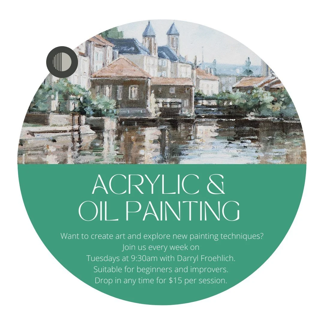 🎨✨ Every Tuesday from 9:30 a.m. to 12:30 p.m. Enjoy personalized coaching from Darryl Froehlich, plus interactive group sessions and fun demos. Bring your own supplies, unleash your creativity, and work on your unique projects! The drop-in fee is ju