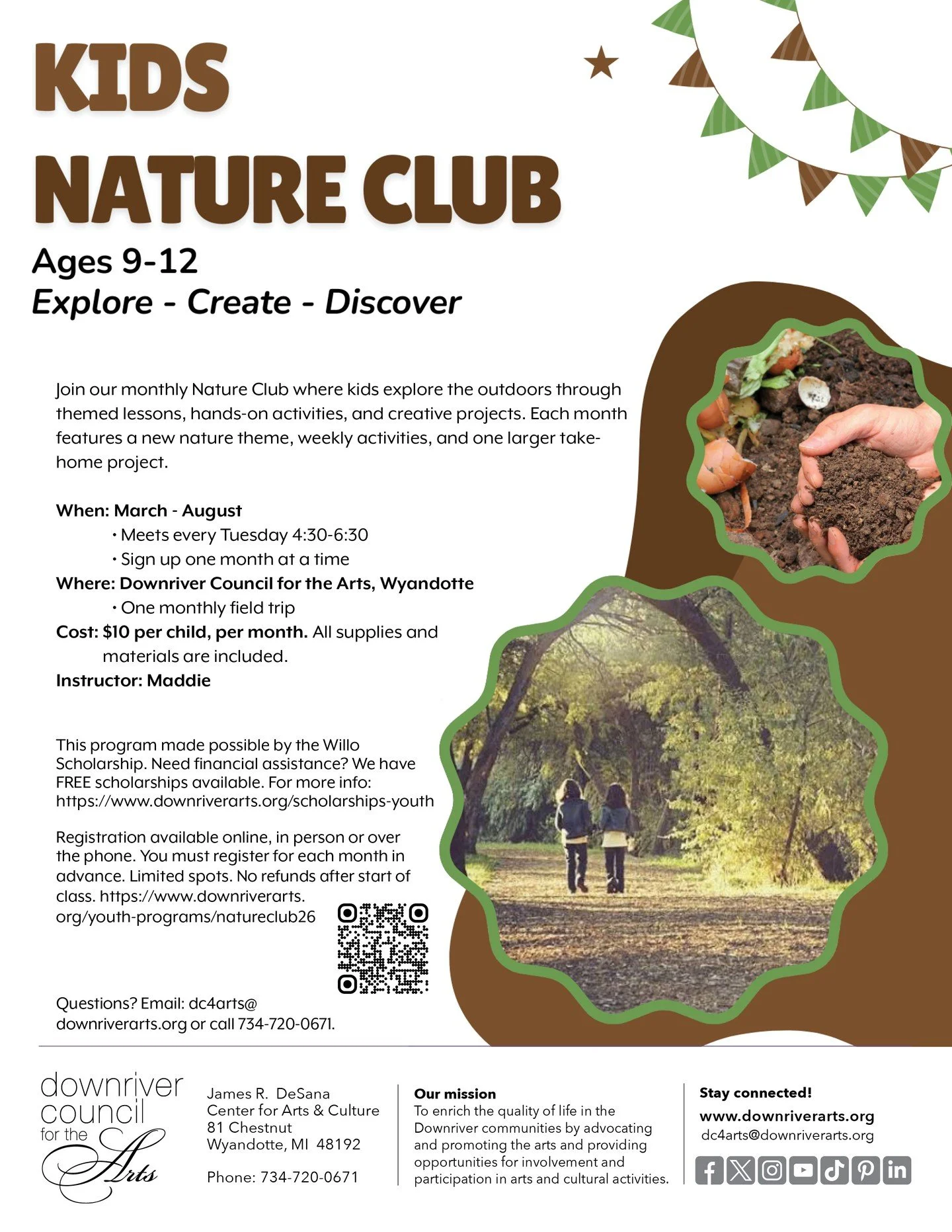 Ready for outdoor fun + creativity? 🌼 Join our Kids Nature Club (ages 9-12) every Tuesday from 4:30&ndash;6:30pm March&ndash;August! Hands-on activities, themed lessons, and one big monthly project. Sign up monthly, for just $10/month. 🌿📸 https://