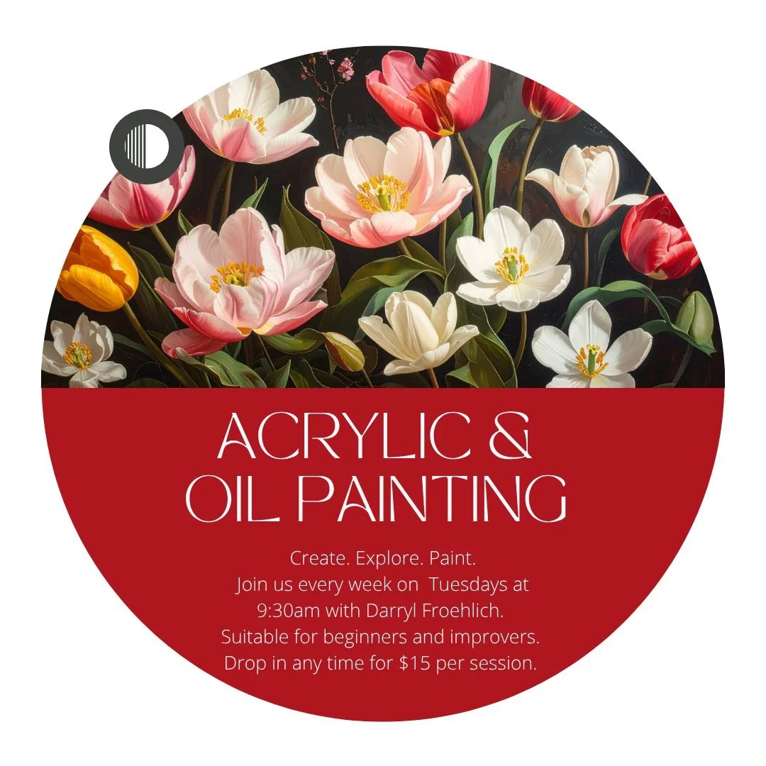 Want to create art and explore new painting techniques? Join us every week in this independent studio session on Tuesdays at 9:30am with Darryl. Suitable for beginners and improvers. Drop in any time for $15 per session.  https://loom.ly/jOlTqOk

#Cr