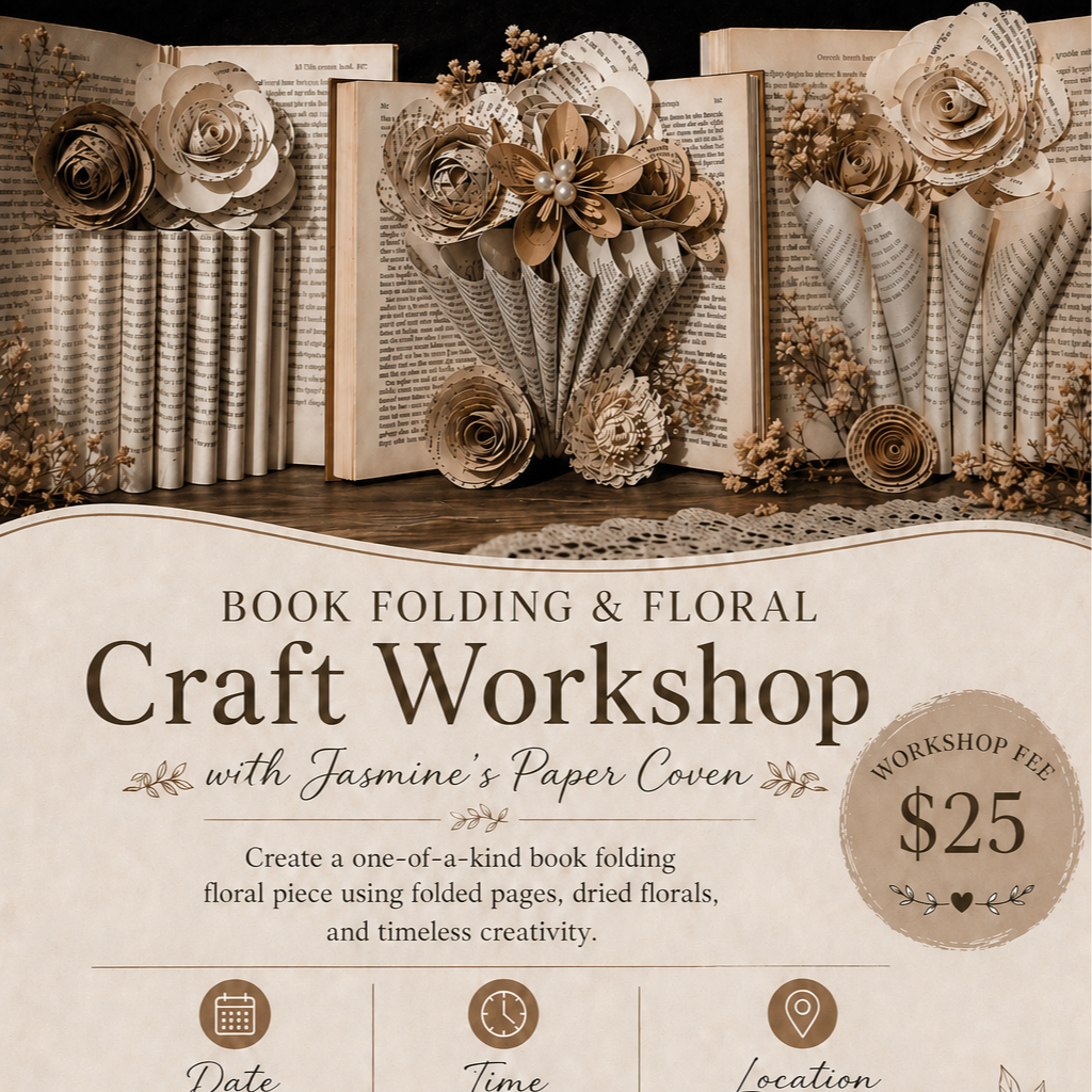 Book Folding and Florals 5/18/26 