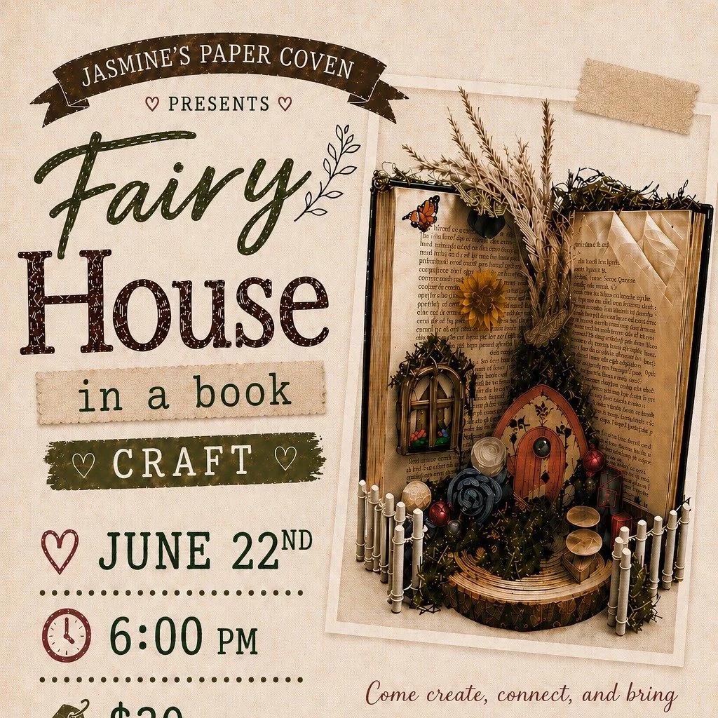 Step into a storybook world! Create your own enchanting fairy house tucked inside the pages of a book during this imaginative workshop at the Downriver Council for the Arts. Add tiny details, whimsical touches, and a little bit of magic as you build 