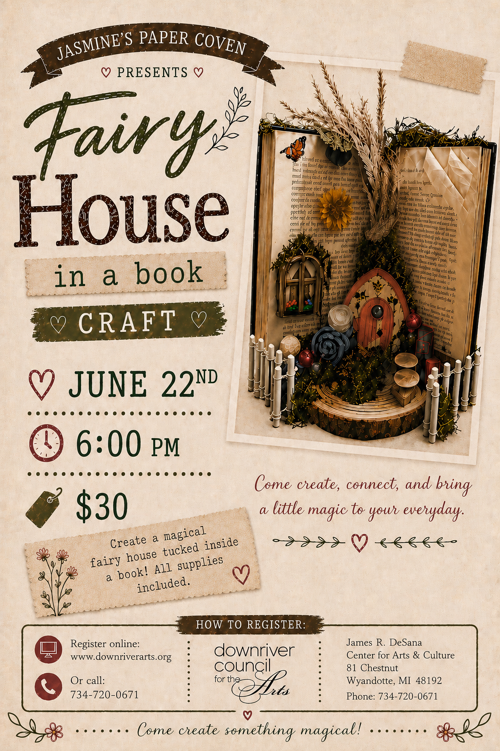 Fairy House in a Book Workshop 6/22/26