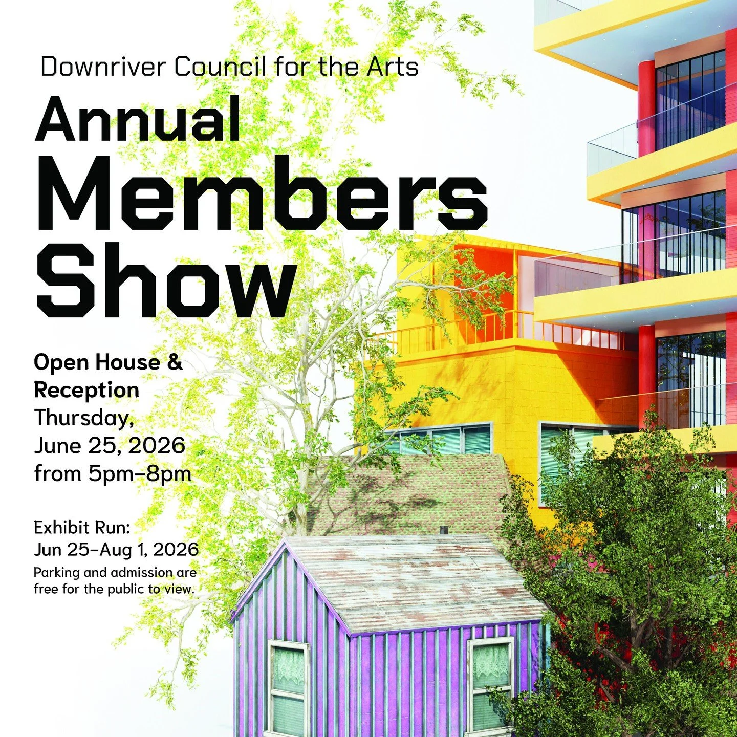 Deadline is tomorrow!
The Downriver Council for the Arts invites all current&mdash;and soon-to-be&mdash;members to submit artwork for our annual Members Show, a vibrant showcase highlighting the incredible talent within our DCA family. Not a current 