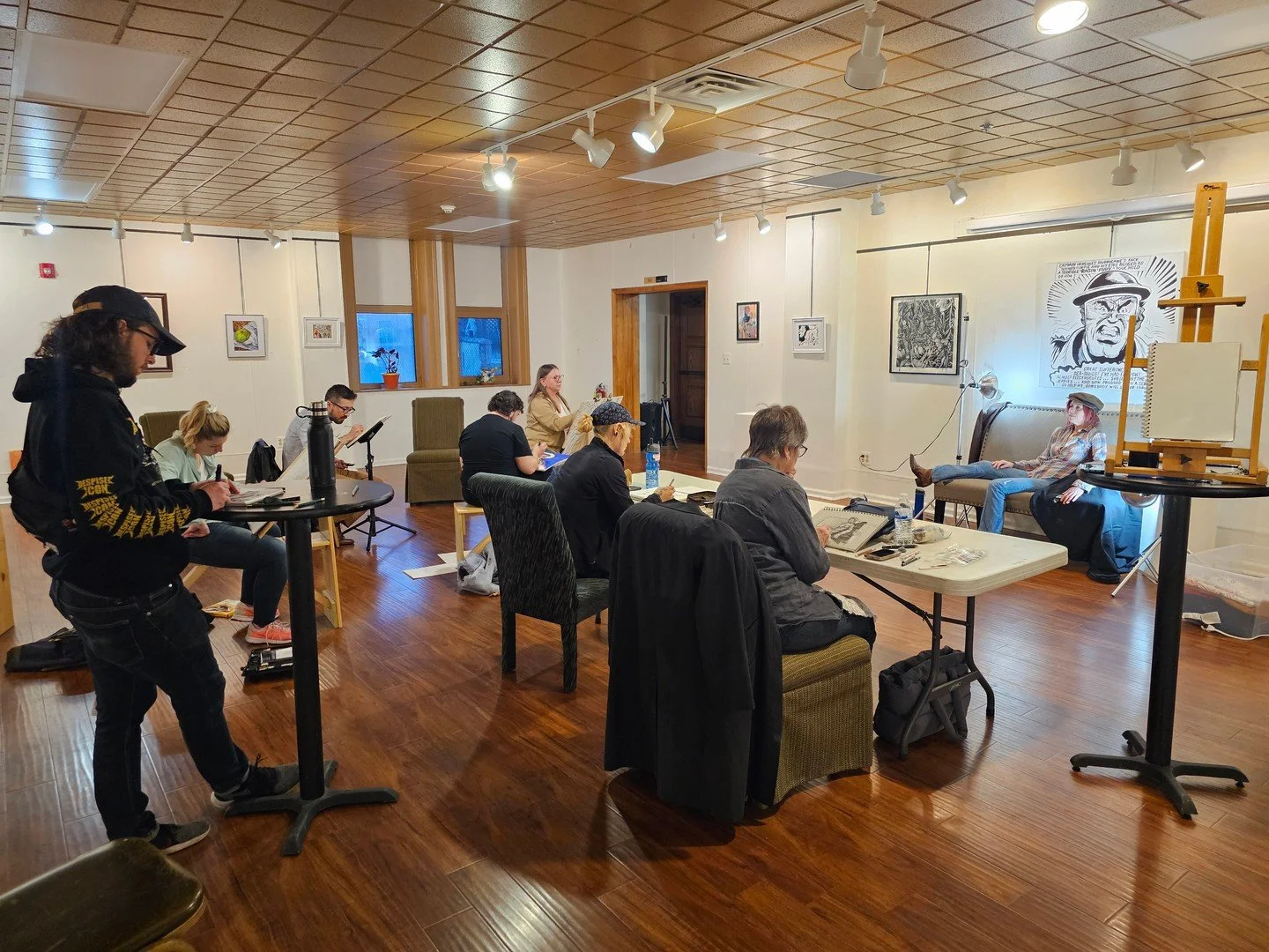 Artists are invited to join us in-person for sketching, drawing, painting and rendering from a live clothed model. Next session is 8/20. $5 for DCA Members, $10 for non-members. Payable on day of session. Free for students ages 14-22.  https://loom.l
