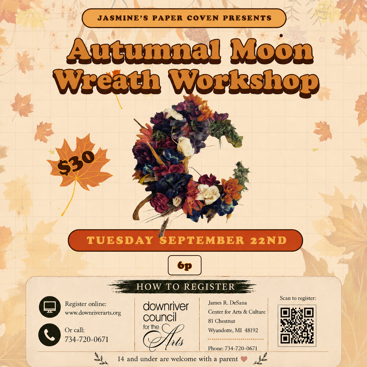 Autumnal Moon Wreath 9/22/26