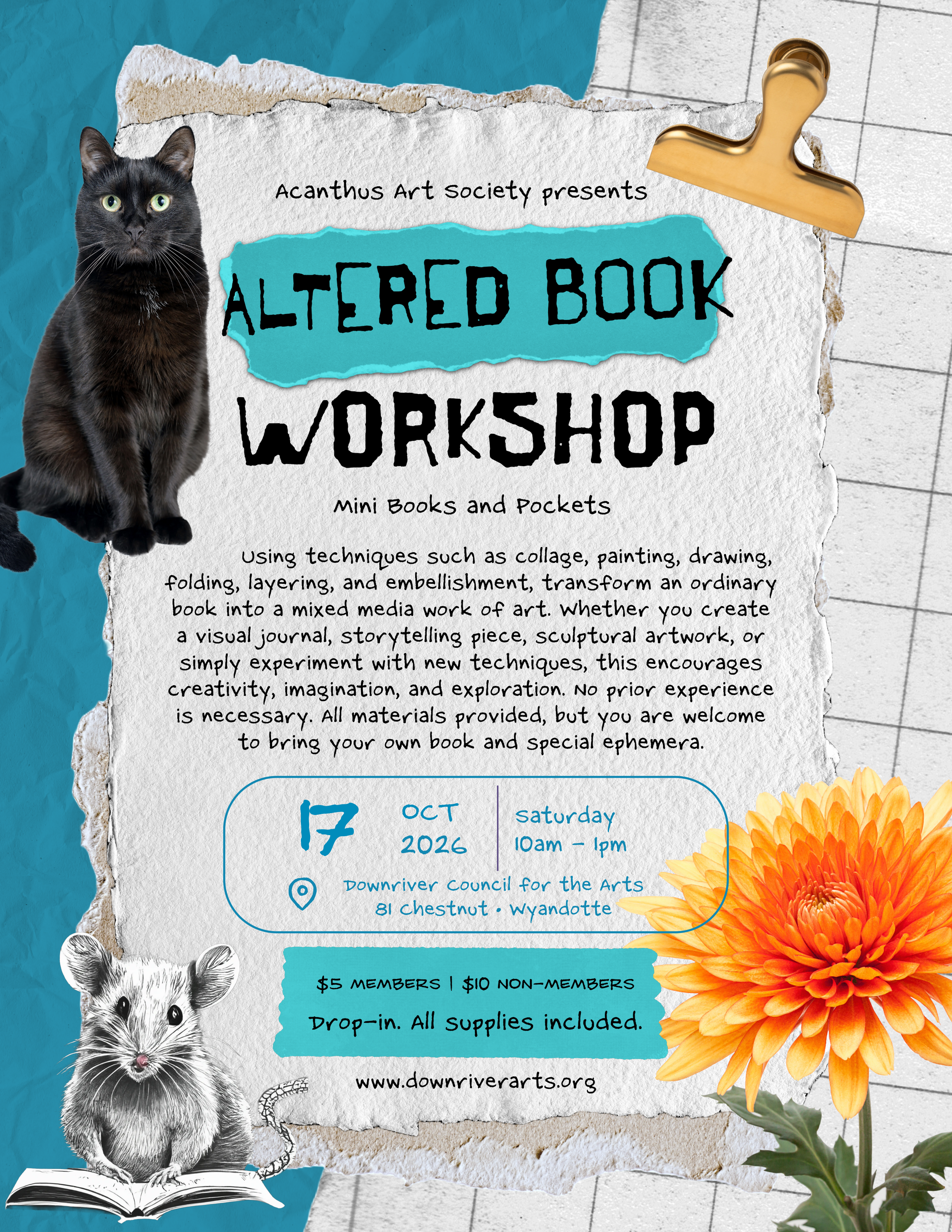 Altered Book Workshop 10/17/26