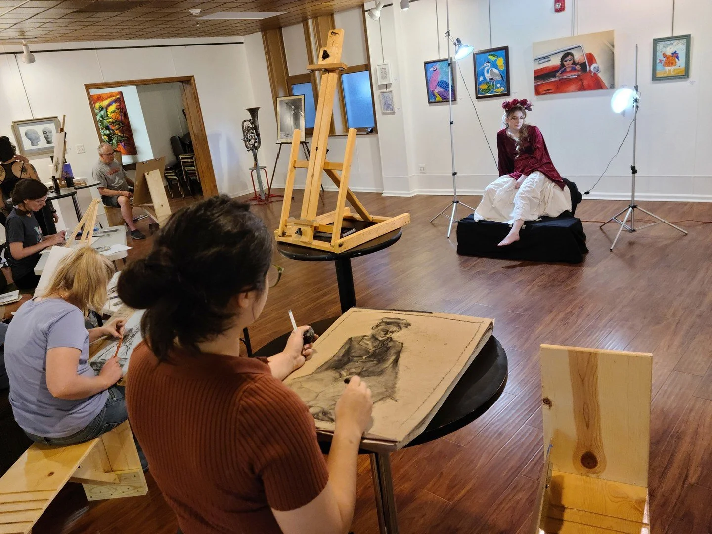 Artists are invited to join us in-person for sketching, drawing, painting and rendering from a live clothed model. Next session is 8/10! $5 for DCA Members, $10 for non-members. Payable on day of session. Free for students ages 14-22.  https://loom.l