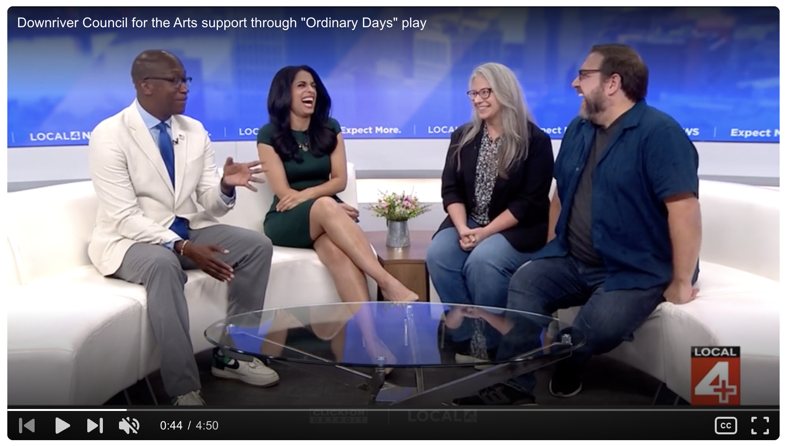 Downriver Council for the Arts support through "Ordinary Days" play