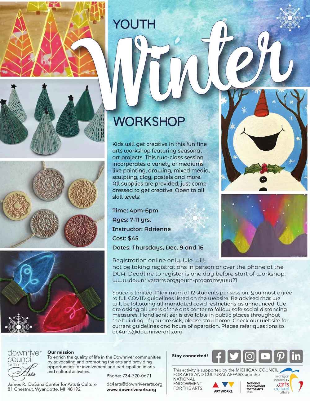 Youth Winter Workshop - Dec. 2021 — Downriver Council for the Arts