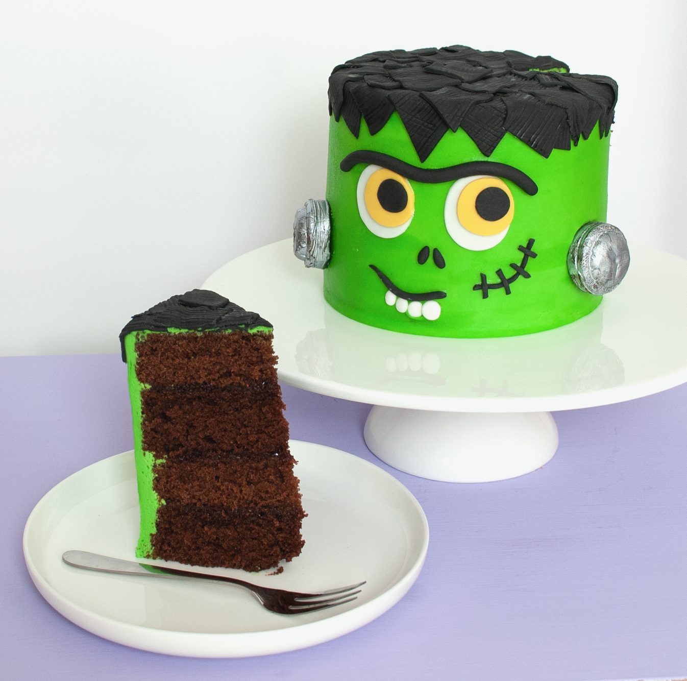 Cute AF Frankenstein Cake Tutorial