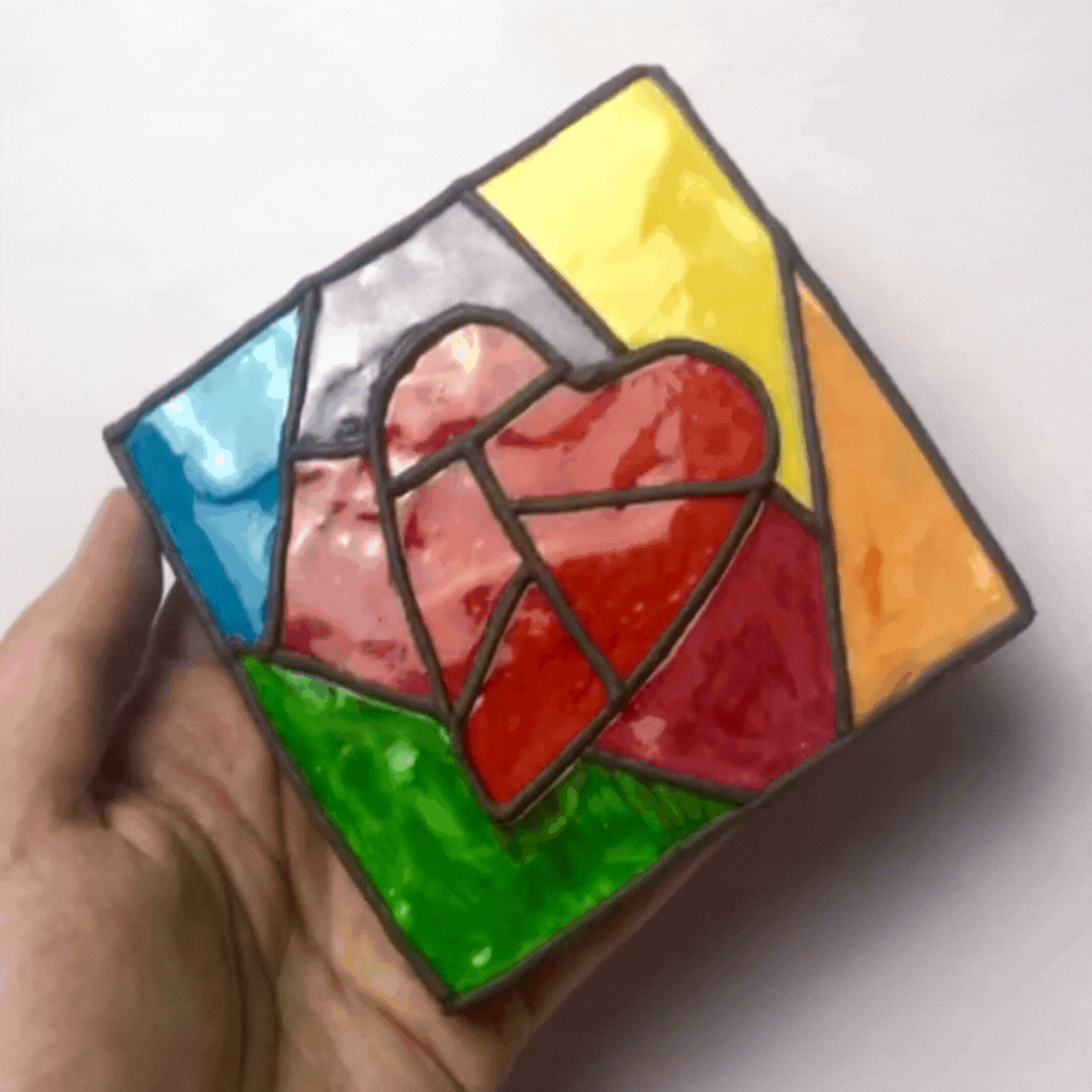 Stained Glass Heart Cookie How To