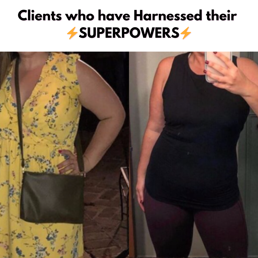 "I’ve lost 30 lbs in 4 months with her guidance on nutrition, intuitive eating, and the customized workout plans she put together for me!"
