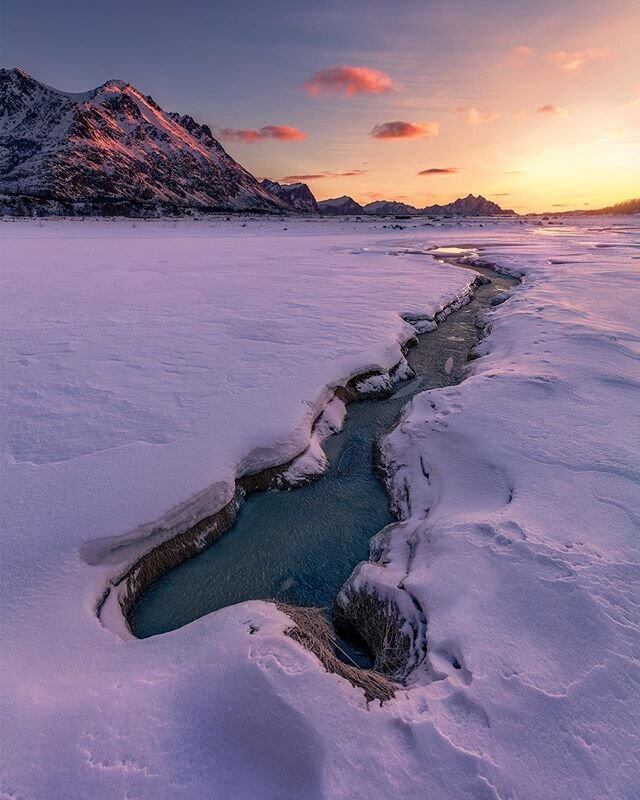 [ Frozen ]
.
It can be a challenge to find new and interesting locations at crowded locations like Lofoten in Northern Norway! But when you finally find something new then you will be rewarded with a fantastic scenery like this one! A beautiful winte