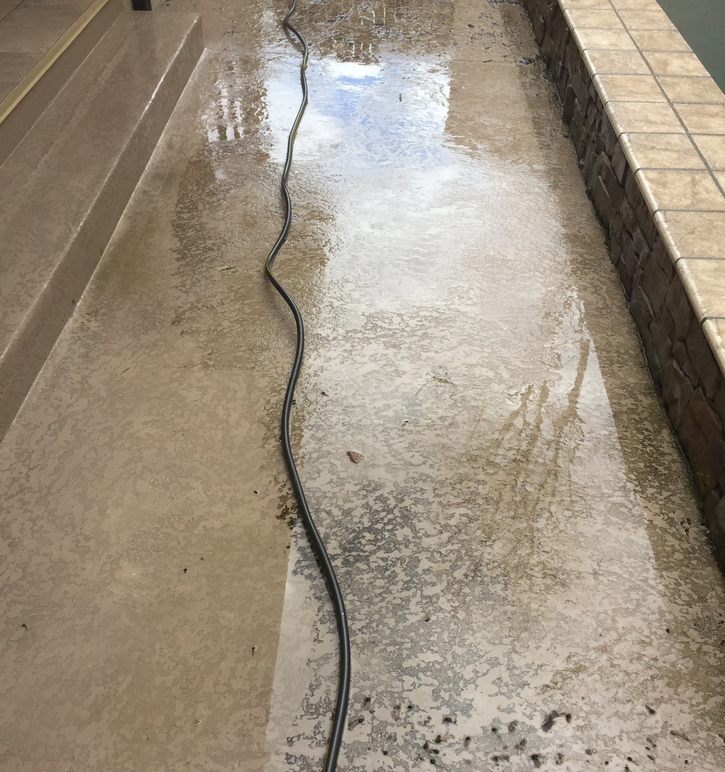 Pool Deck Pressure Wash and Seal: Before