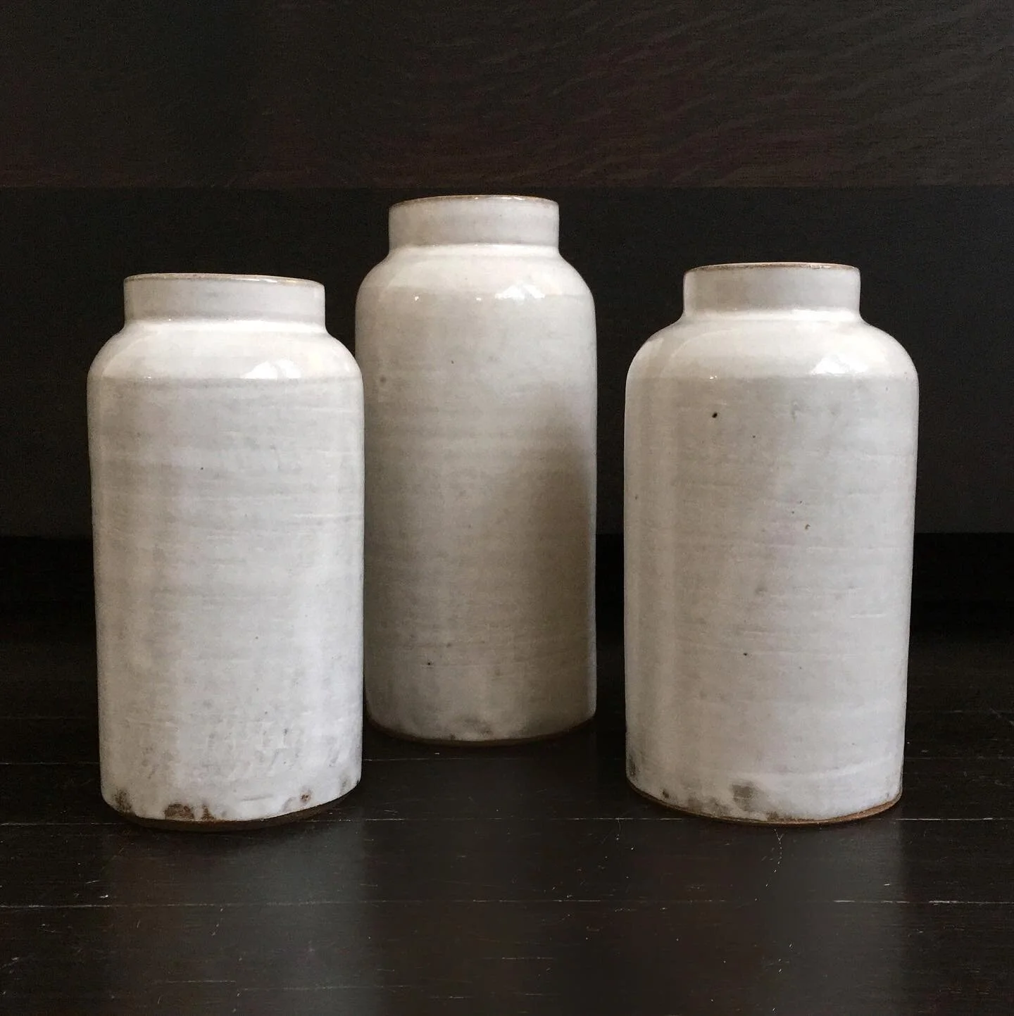 Stoneware jars @thenewburghpottery @weareohho #stonewarevessels #materialculture #localculture  #hudsonvalleyny #platformfaf