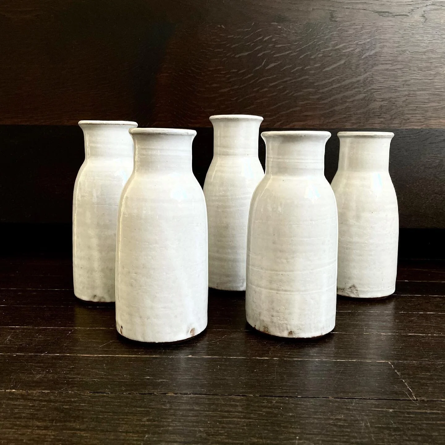 Stoneware Bottles @thenewburghpottery #stonewarevessel #handmadehome #slowcraft #handskills #materialculture #kitchenalia #hudsonvalleyny #platformfaf