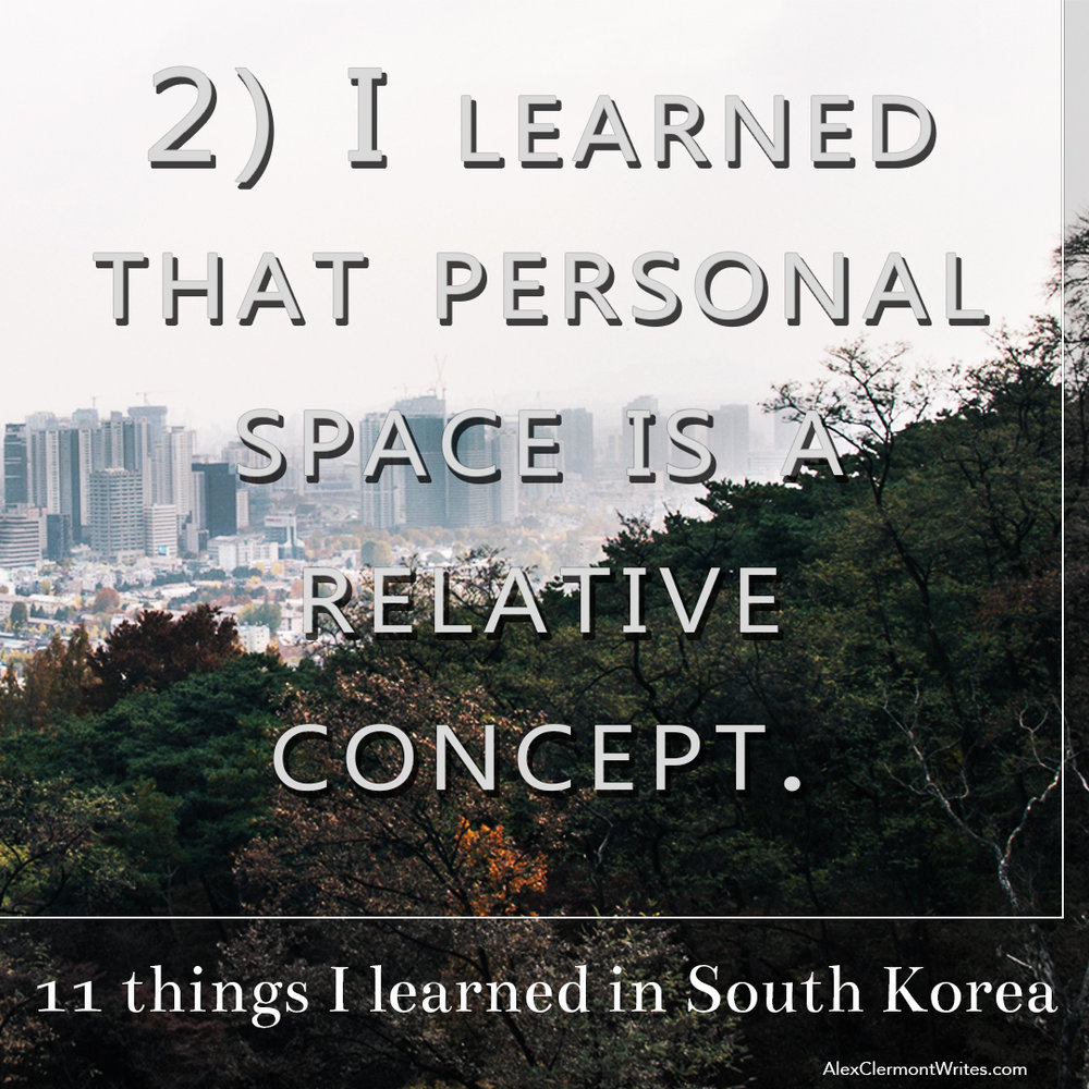 For Instagram “Did you learn any Korean” or “11 things I learned in South Korea” blog post by Alex Clermont writes