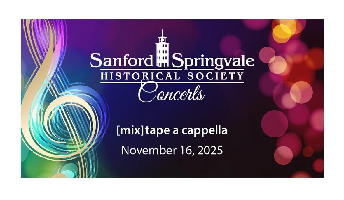 Gig alert: [mix]tape is heading north to Maine on November 16th to perform at the Sanford-Springvale Historical Museum! The performance starts at 3pm and tickets are required for people 18+. More info at the link in our bio!!

xoxo,
[mix]tape 🎶

#mi
