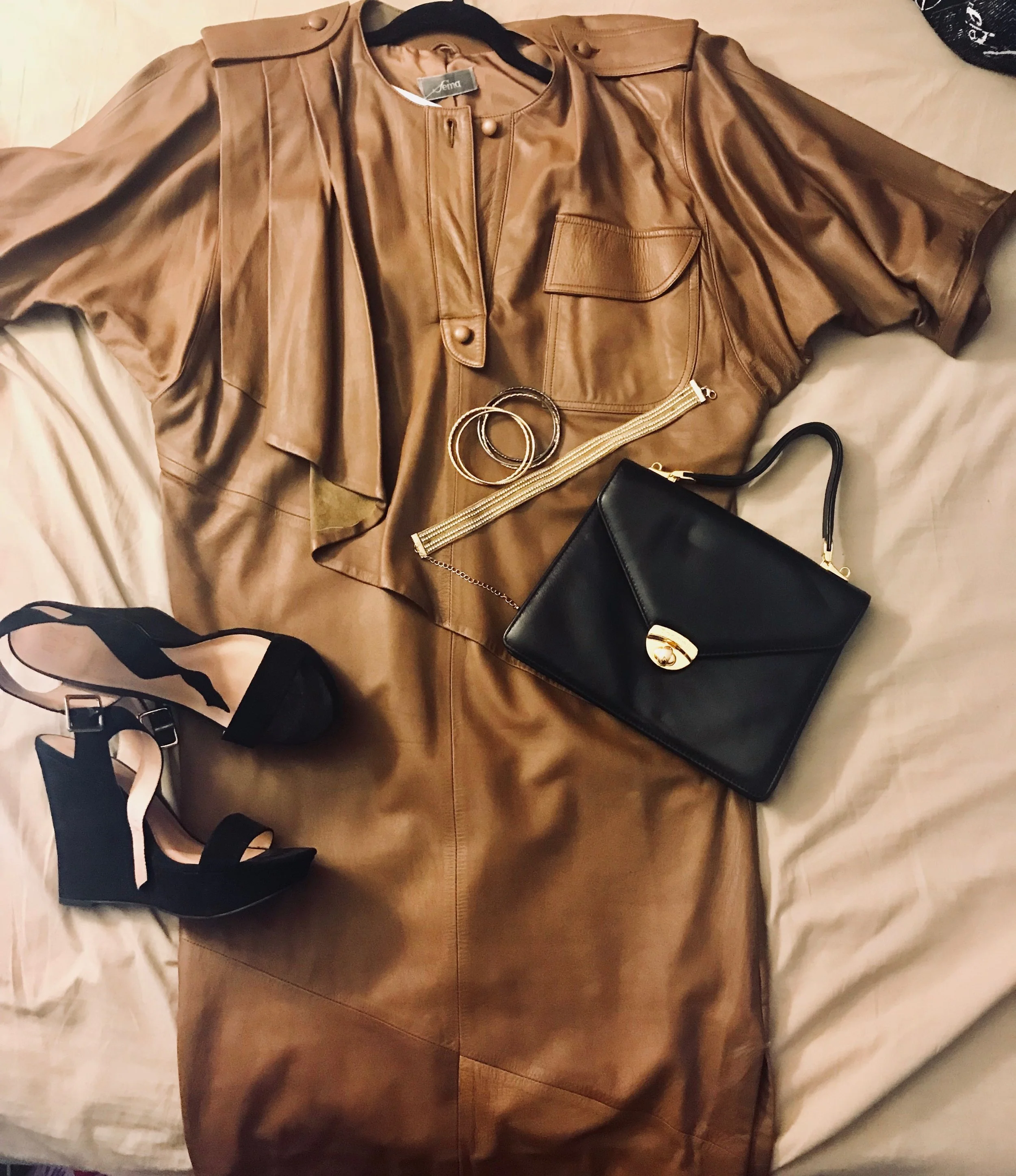  Thrift Finds| Genuine Prens Leather Dress for $30