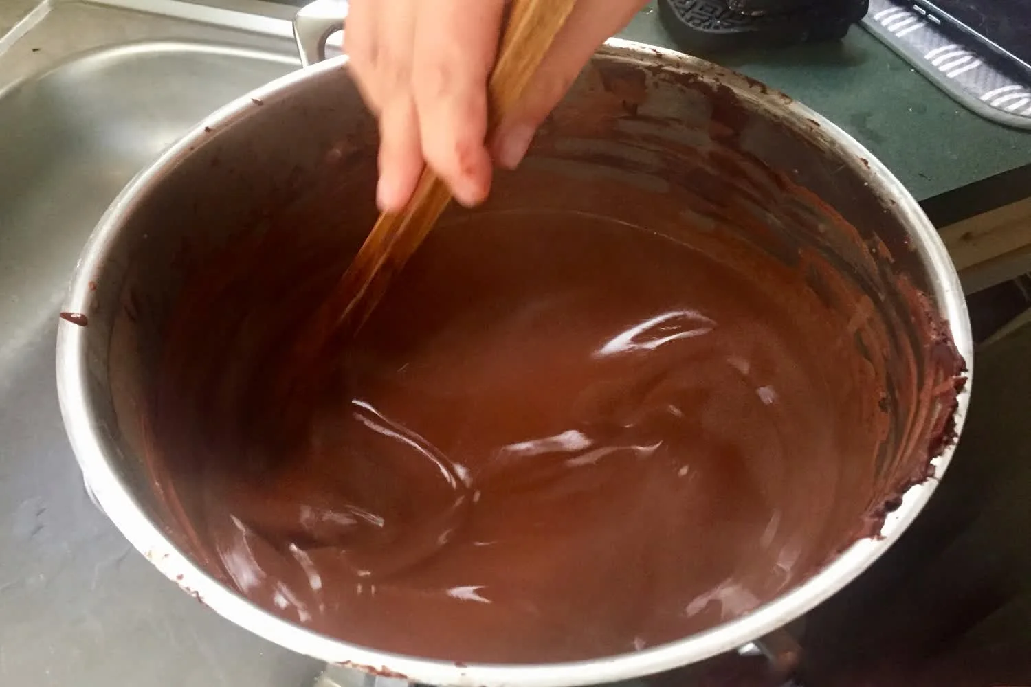 making cacao for ceremony