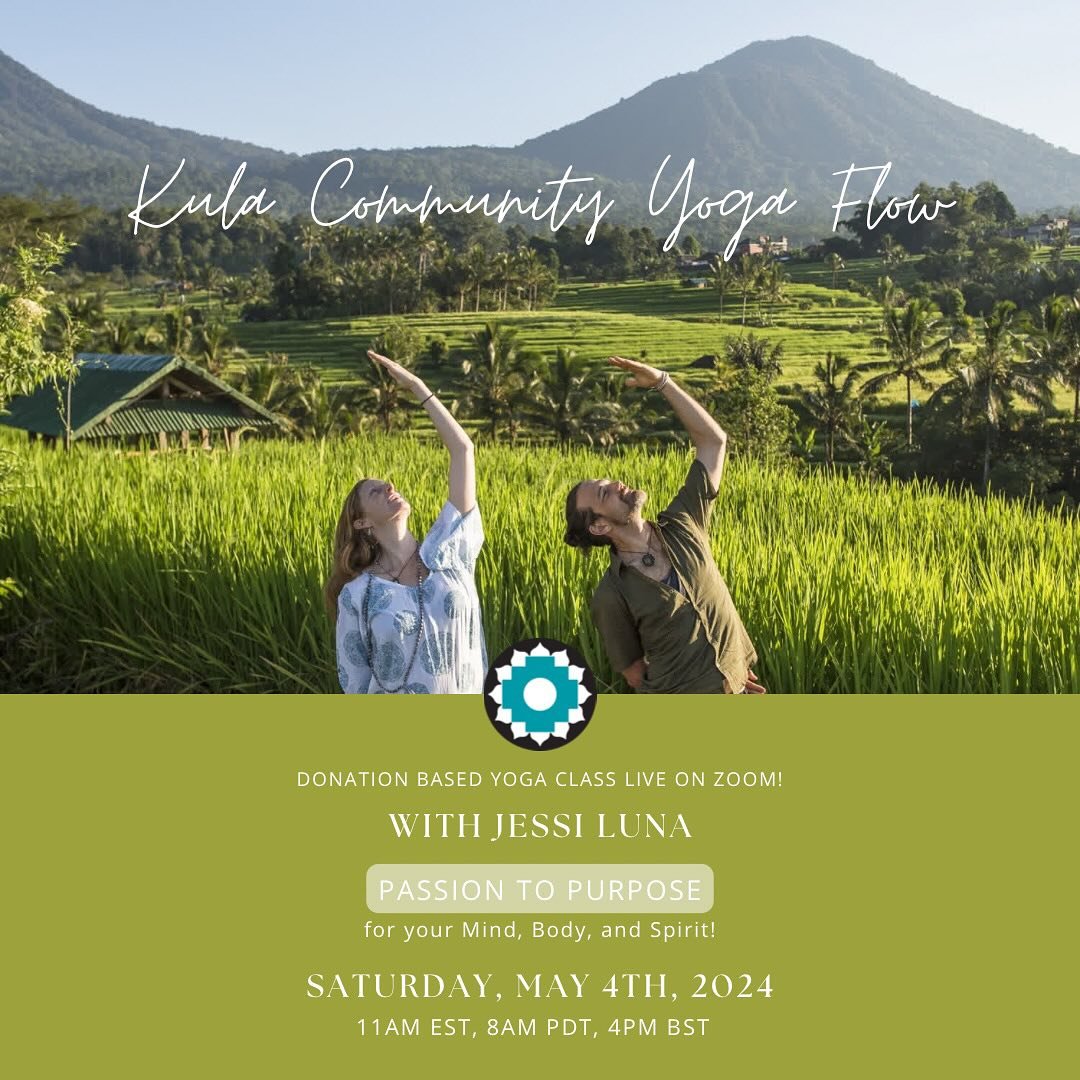 Join us for a donation based Kula Community Flow next Saturday, 4th of May and support a wonderful initiative! 

We invite our past, present &amp; future students to gather live on Zoom to join @jessilunaflow for a holistic yoga class filled with pas