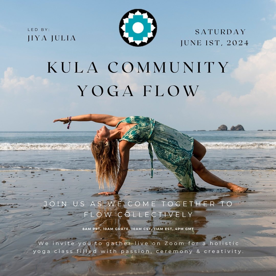 JUNE 1ST 11AM EST 🦋 KULA COMMUNITY FLOW 🦋

Led by: Jiya Julia, @jiyajulia Kula founder, facilitator 

This is DONATION BASED &amp; all proceeds will be given to The Midwife Project, @themidwifeprojectguatemaya 

Their mission is to revive ancestral