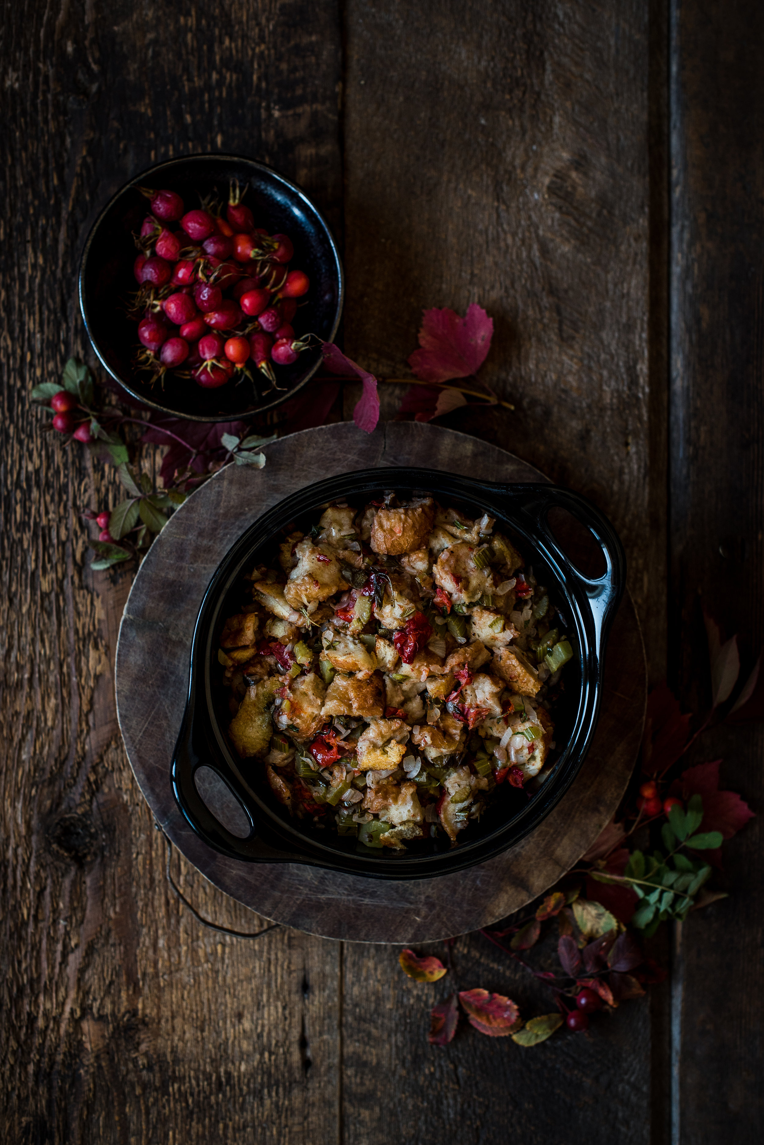 Stuffing with Rose Hips & Juniper