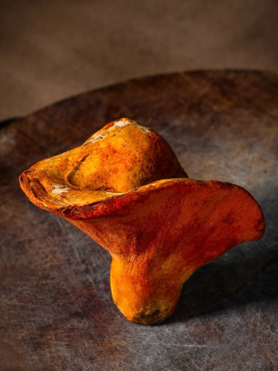 Lobster mushroom portrait time!!! Picked these up from @monamushrooms and got a few more this weekend. Mildly obsessed. 

#lobstermushroom #mushroom #mushroomsandthyme #foodphoto #fungus #yegfoodphotographer #stilllife #foodfluffer #letseat