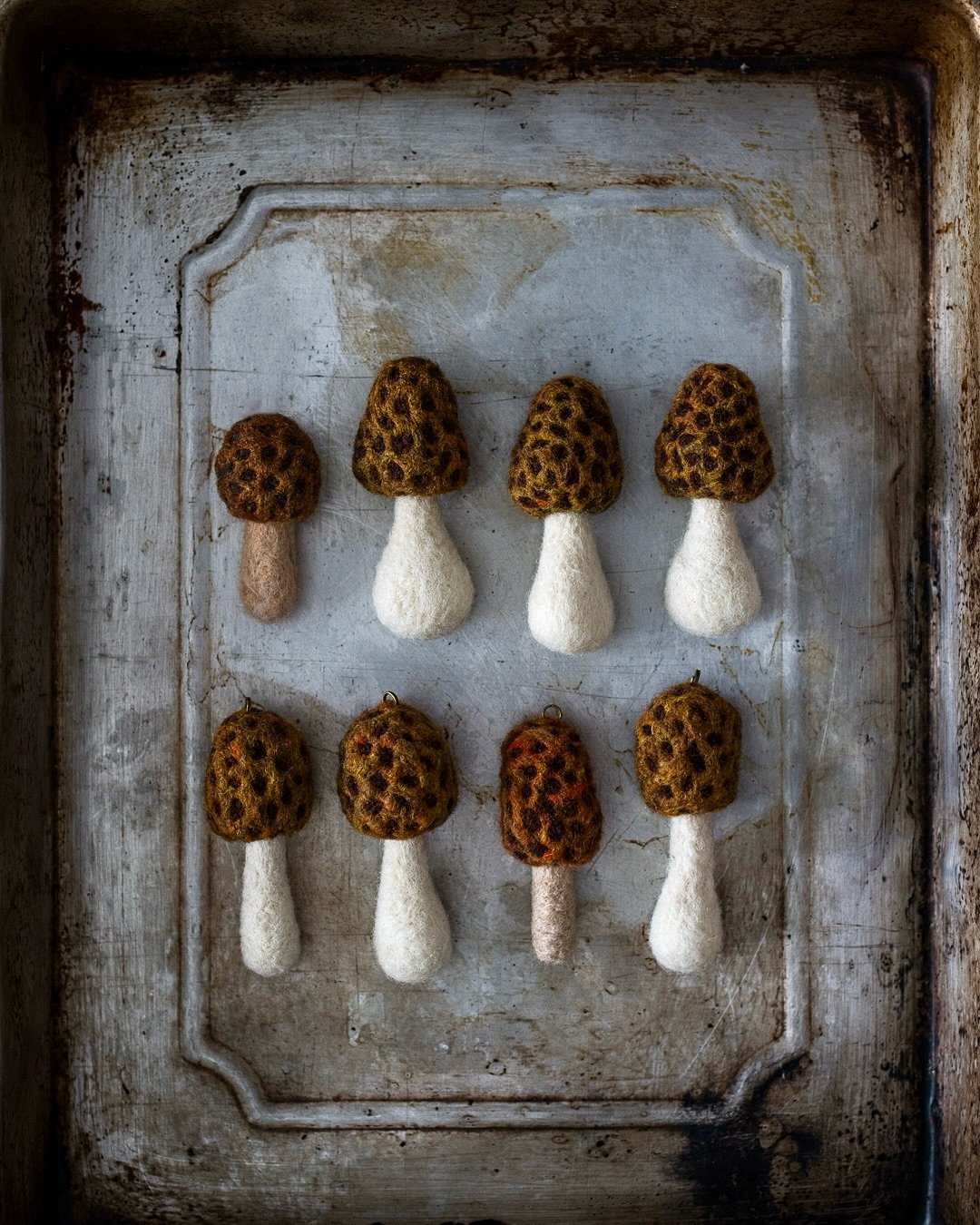 Join me Sunday, December 14 at the @hazeldean.community.market (9630 66Ave) from 11-4pm. I&rsquo;ve made some new ornaments designs and some super cute mushroom &lsquo;houses&rsquo;. Plus several amanitas, morels and Christmas pickles! I also have a 