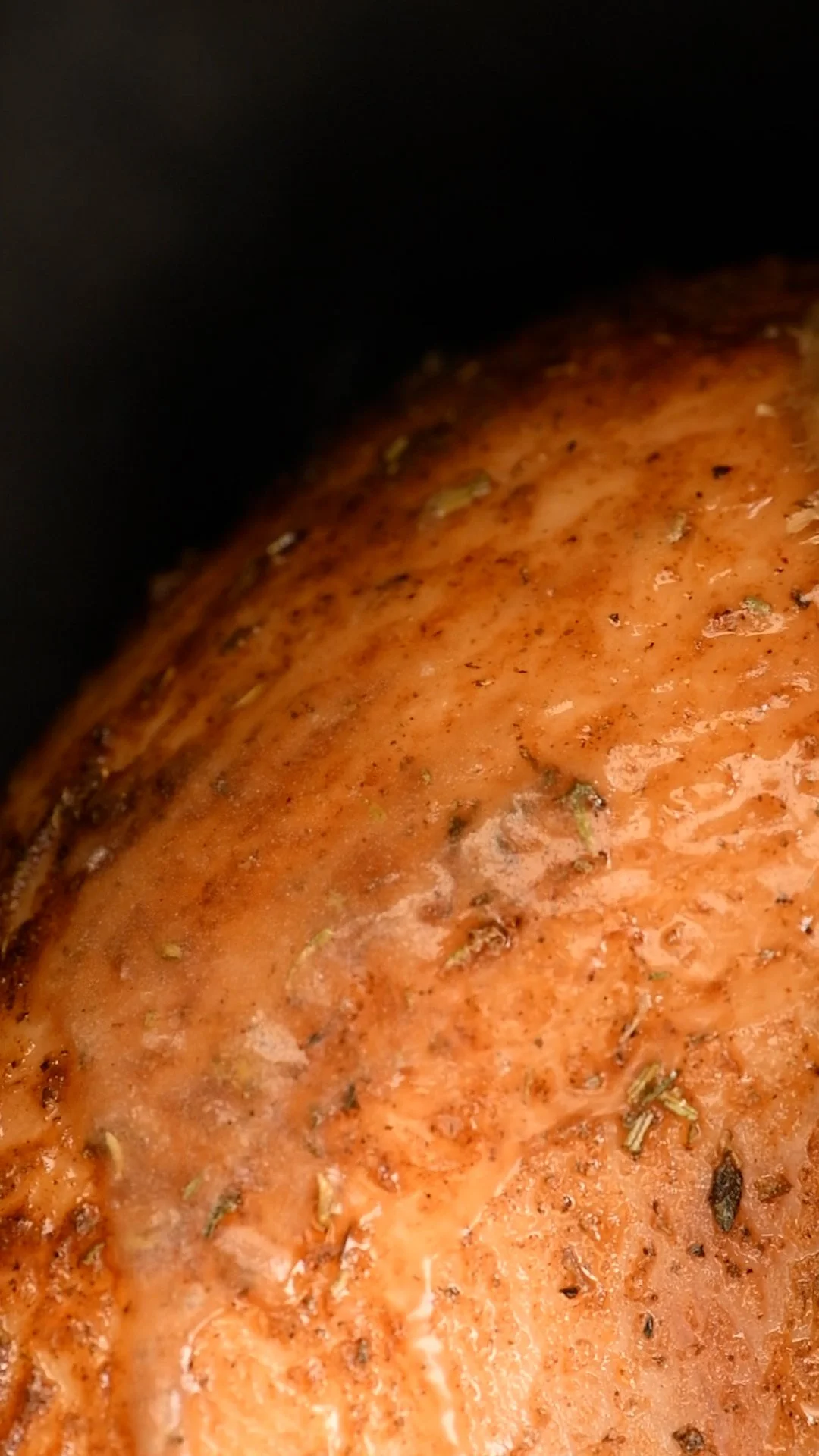 Close up of crispy turkey skin