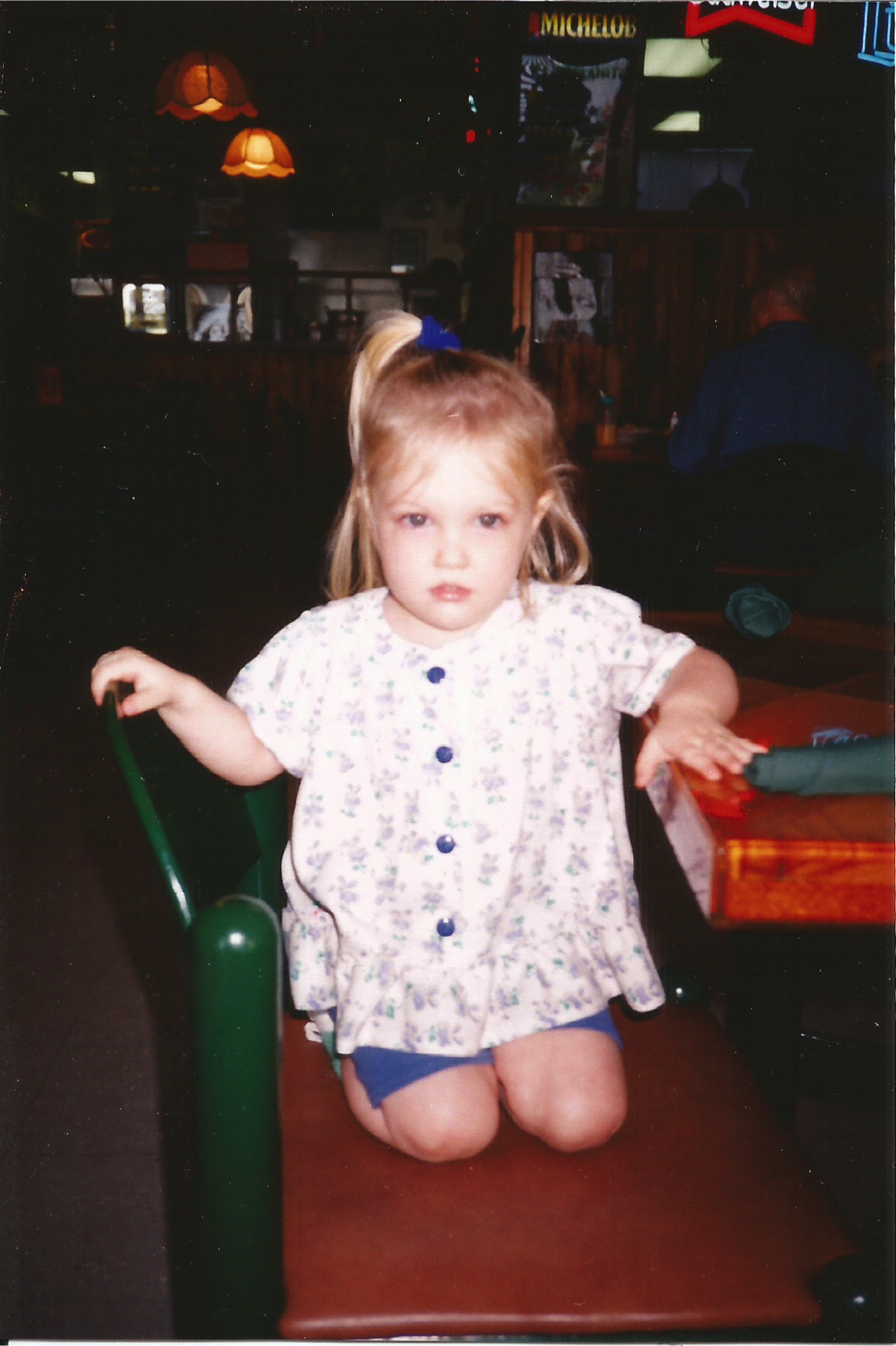 Caitlin preschool with pony tail at a restaurant.jpg