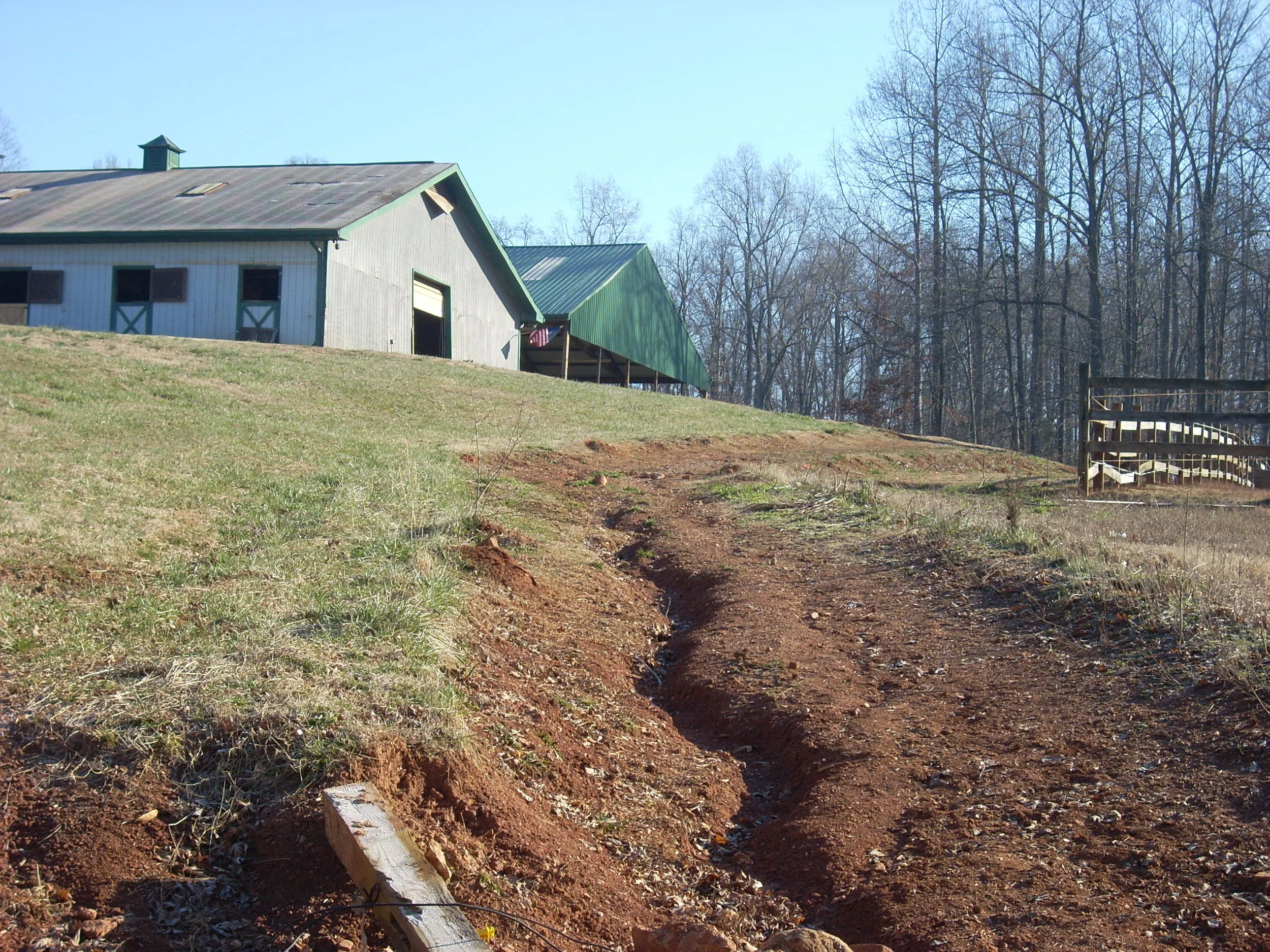 Erosion messes—no pasture access.