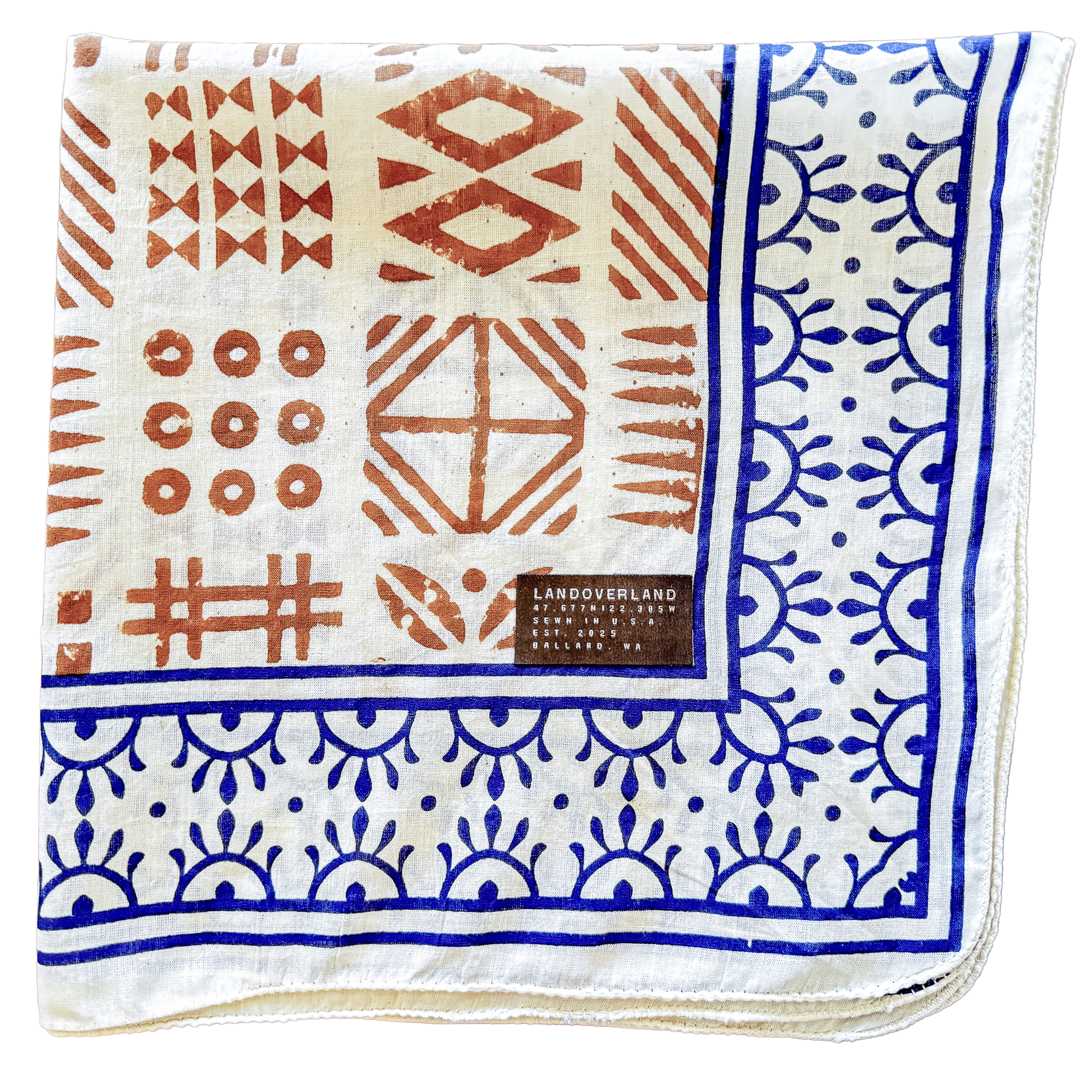 Landoverland Royal Blue Brown Natural Bandana3.png