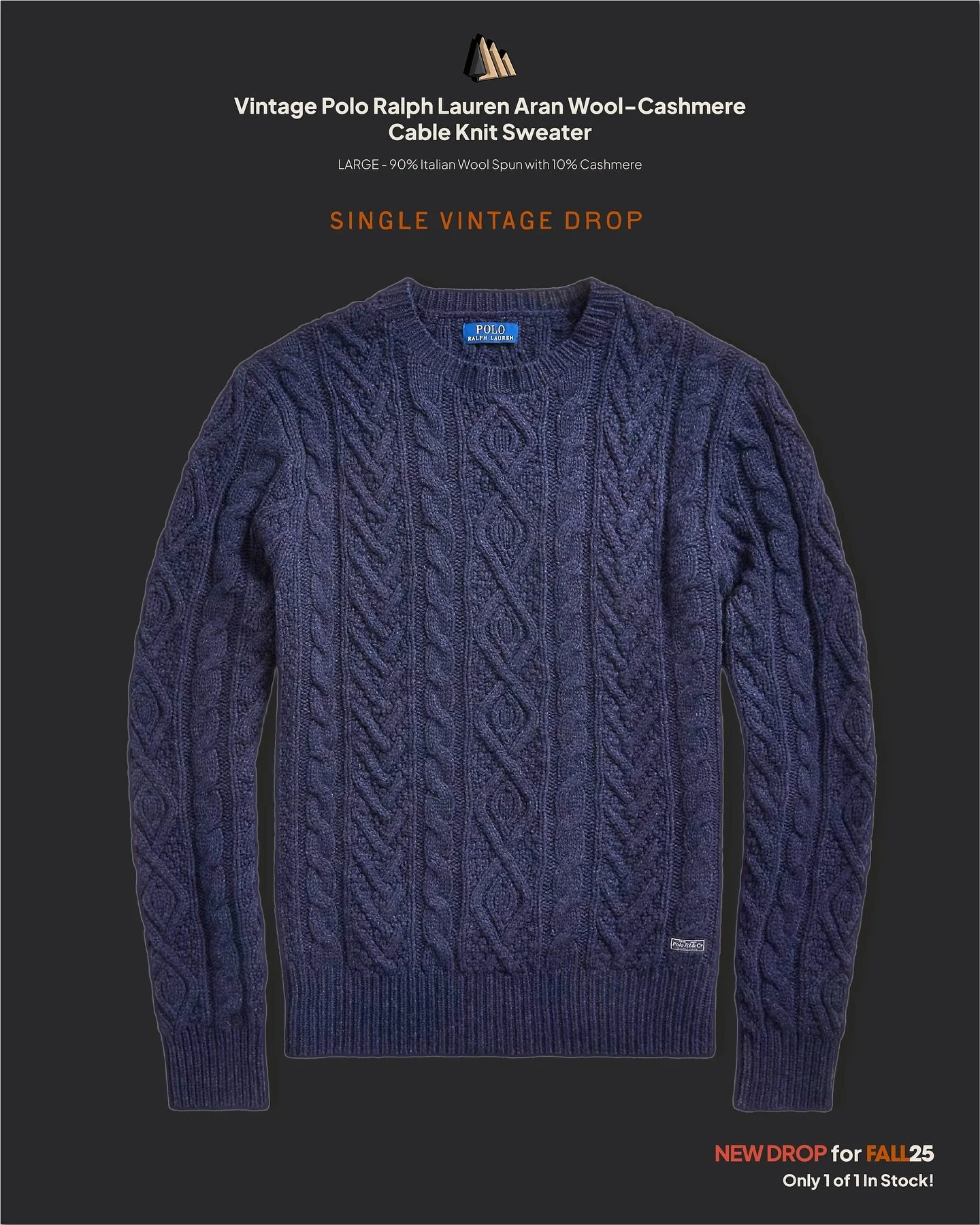 Fall &rsquo;25 begins here.
The first VINTAGE Drop for Fall &rsquo;25 has landed. 🐑. Just A preliminary prepping of the runway, before the new stuff.

From the salt air of the North Atlantic to the grit of the Pacific Northwest, Aran knits have alwa