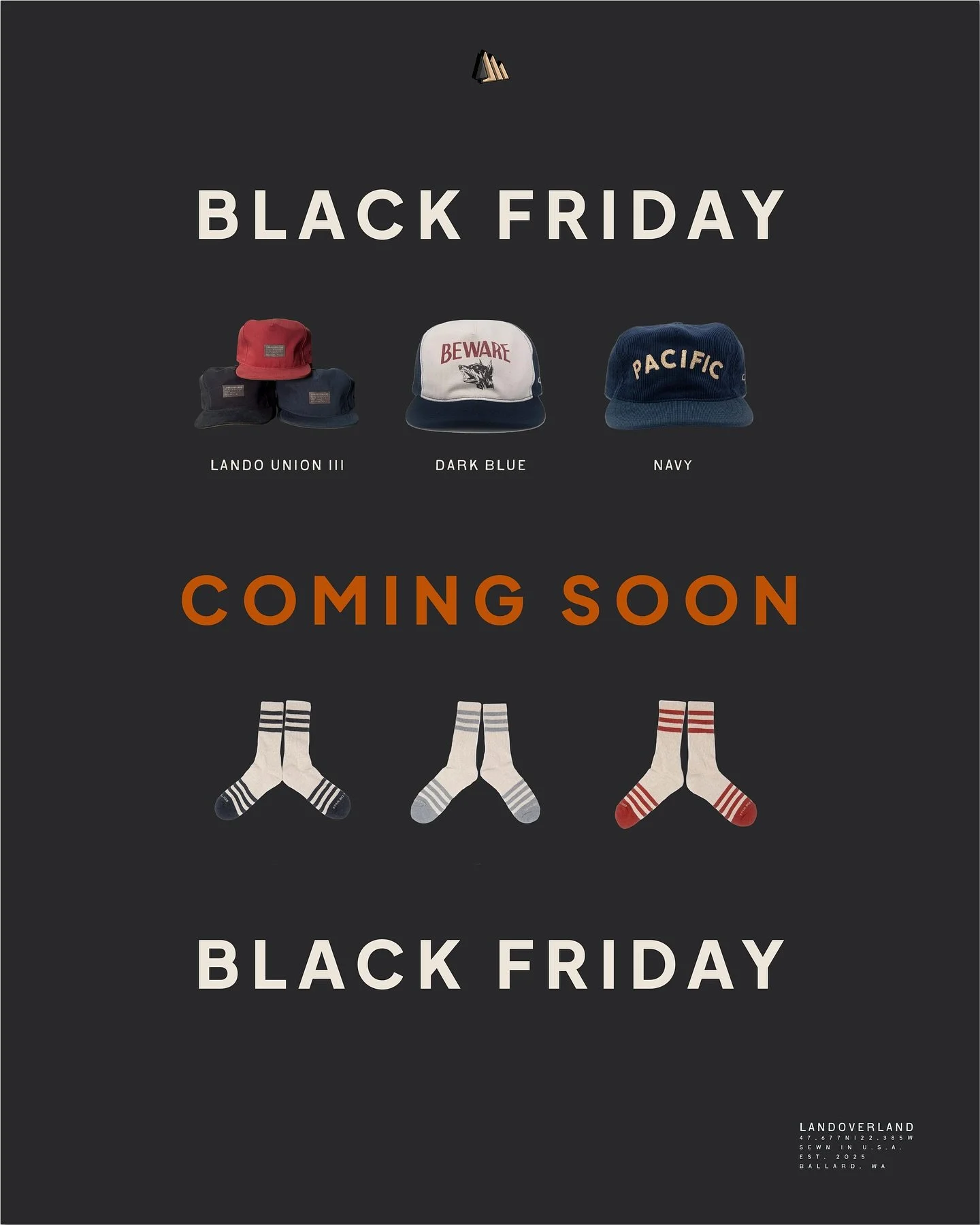 Black Friday&rsquo;s rolling in like a storm over the Sound.
Keep an eye out or hop on the email list to get the code before anyone else.

www.landoverland.com

#blackfriday #blackfridaydeals #blackfridaysale