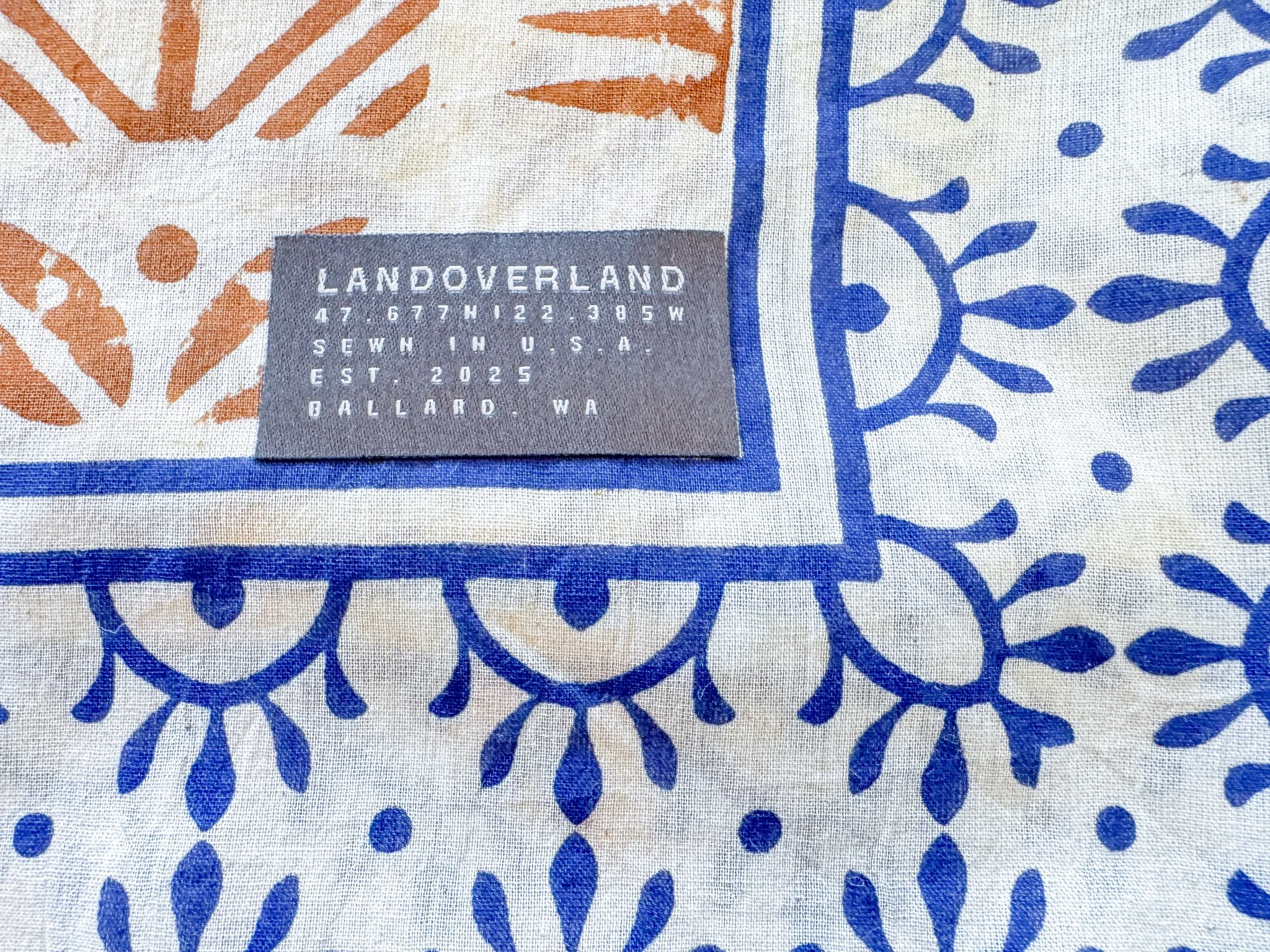 Landoverland Royal Blue Brown Natural Bandana5.jpg