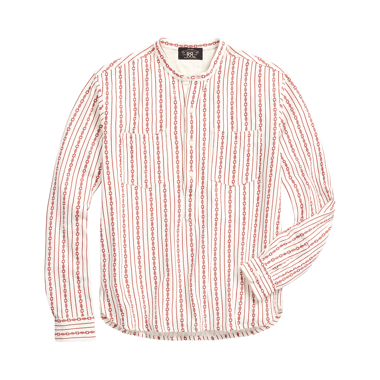 RRL Print Linen-Cotton Popover Workshirt