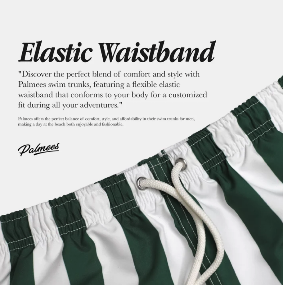 Landoverland Palmees Men's Green Stripe Short6.png