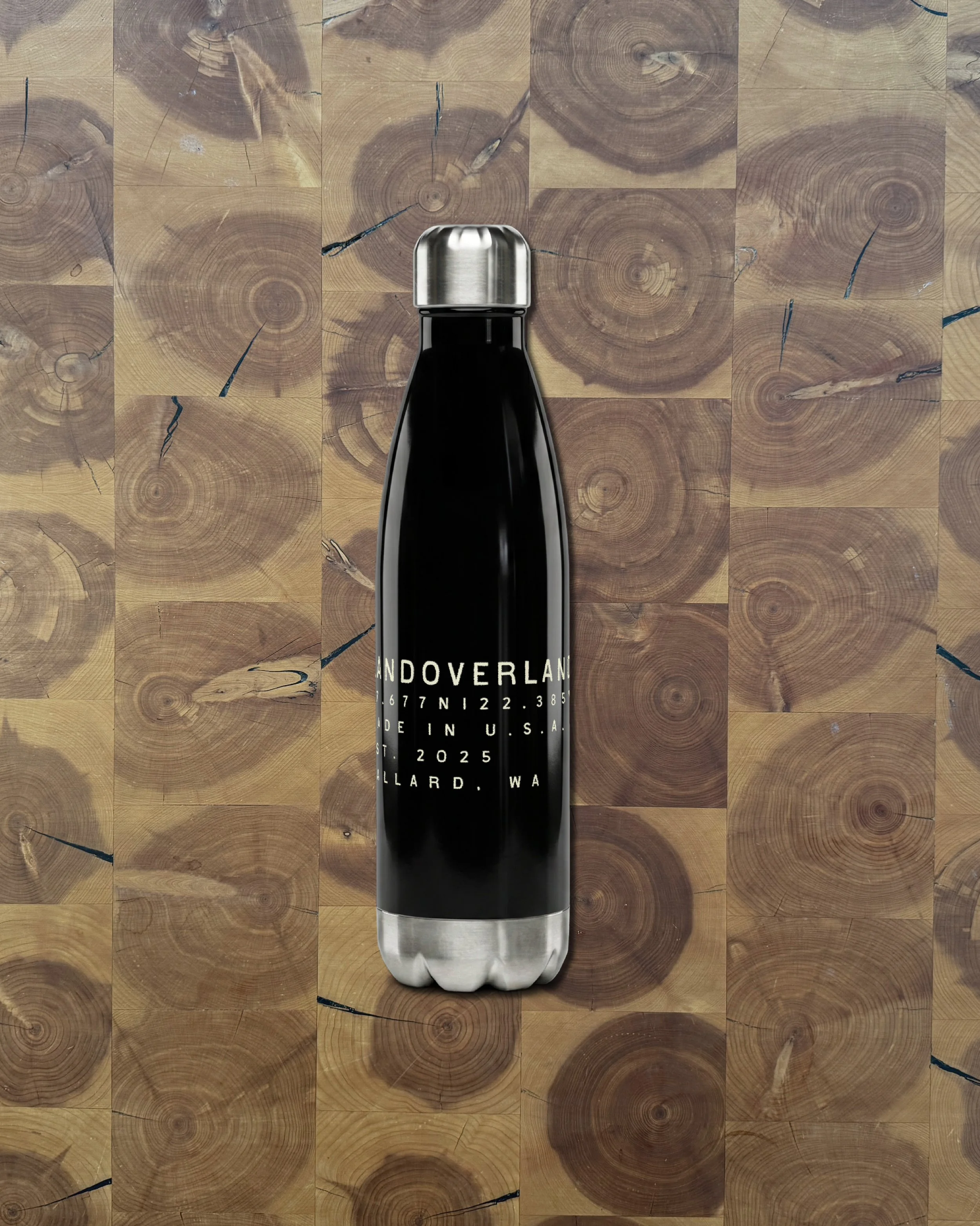 LANDOVERLAND Stainless Steel Water Bottle wback.jpg