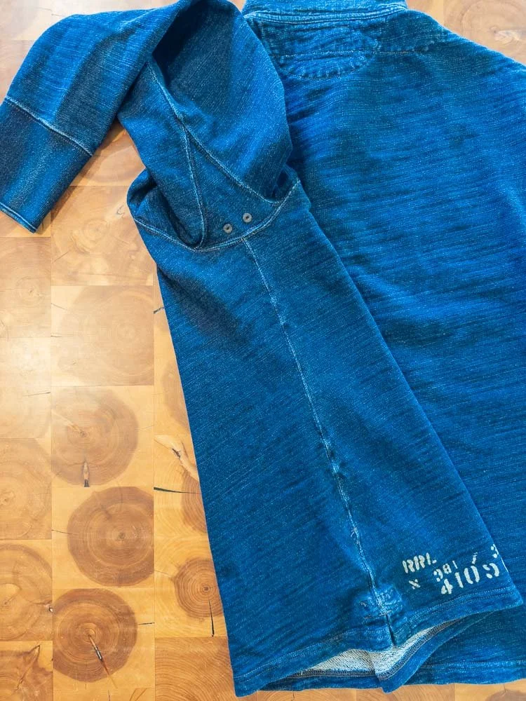 Landoverland RRL Indigo French Terry Rugby Shirt16.JPG