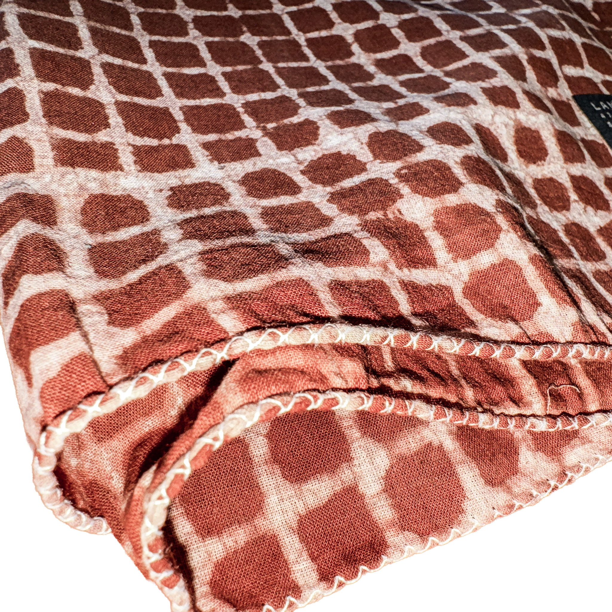 Landoverland Brown Check Pattern Bandana3.png