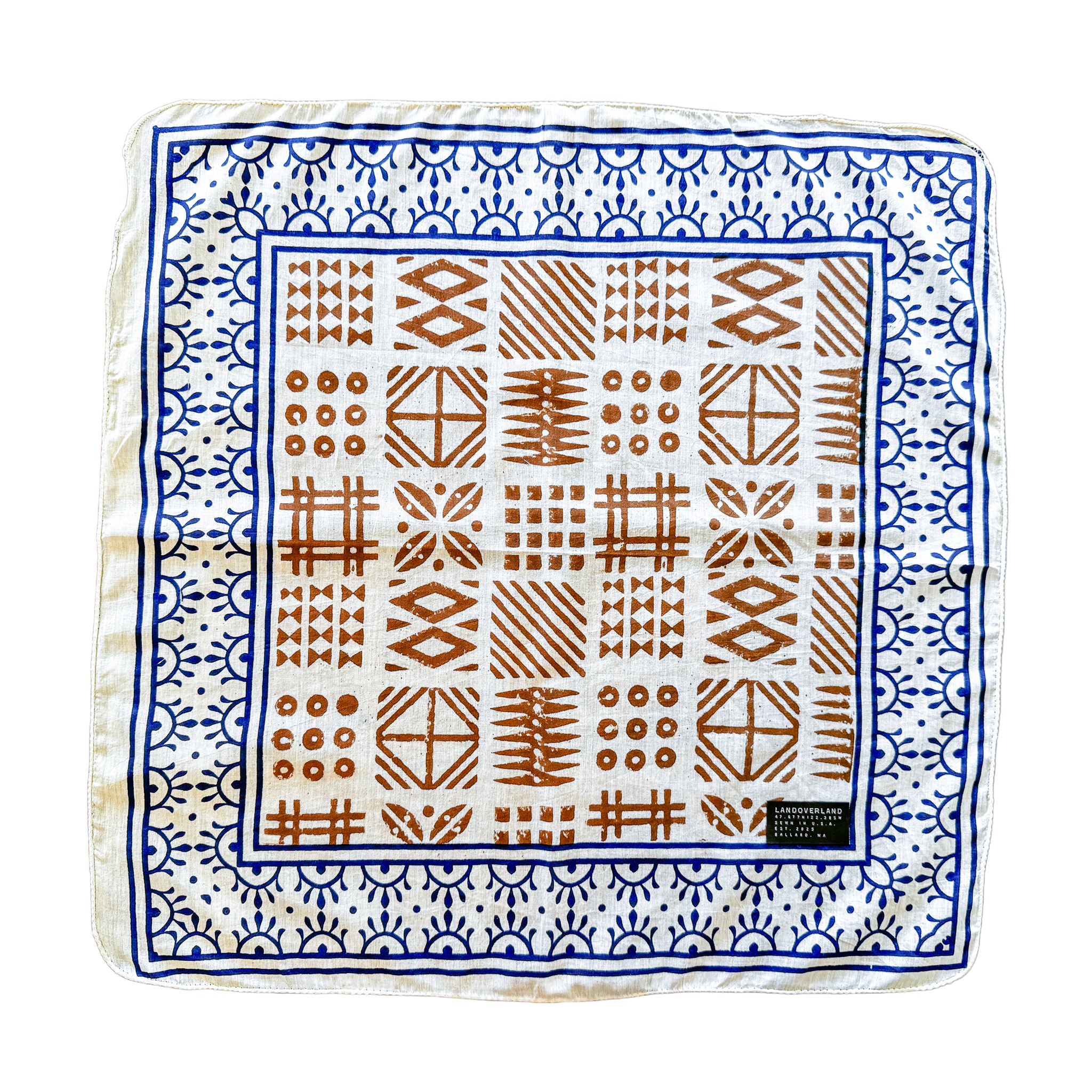 Landoverland Royal Blue Brown Natural Bandana1.png