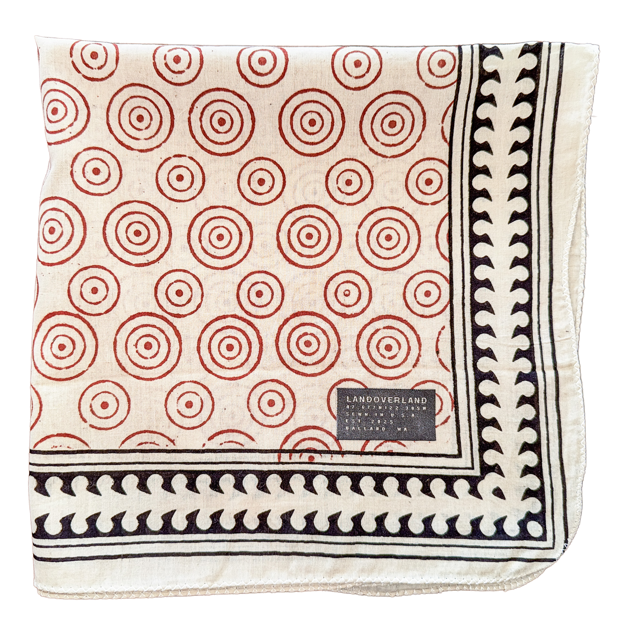 Landoverland Black Red Cicles bandana2.png