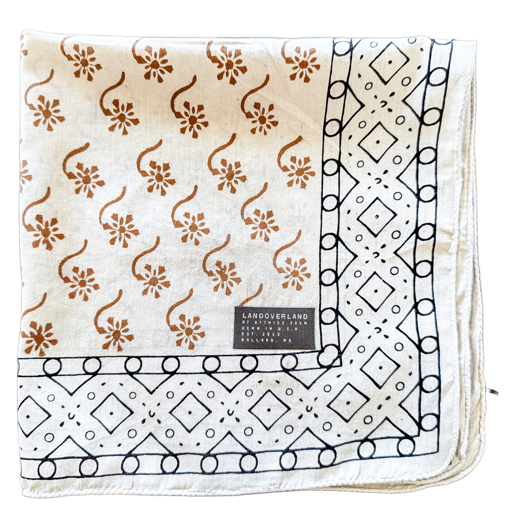 Landoverland Red Black flower Bandana2.png