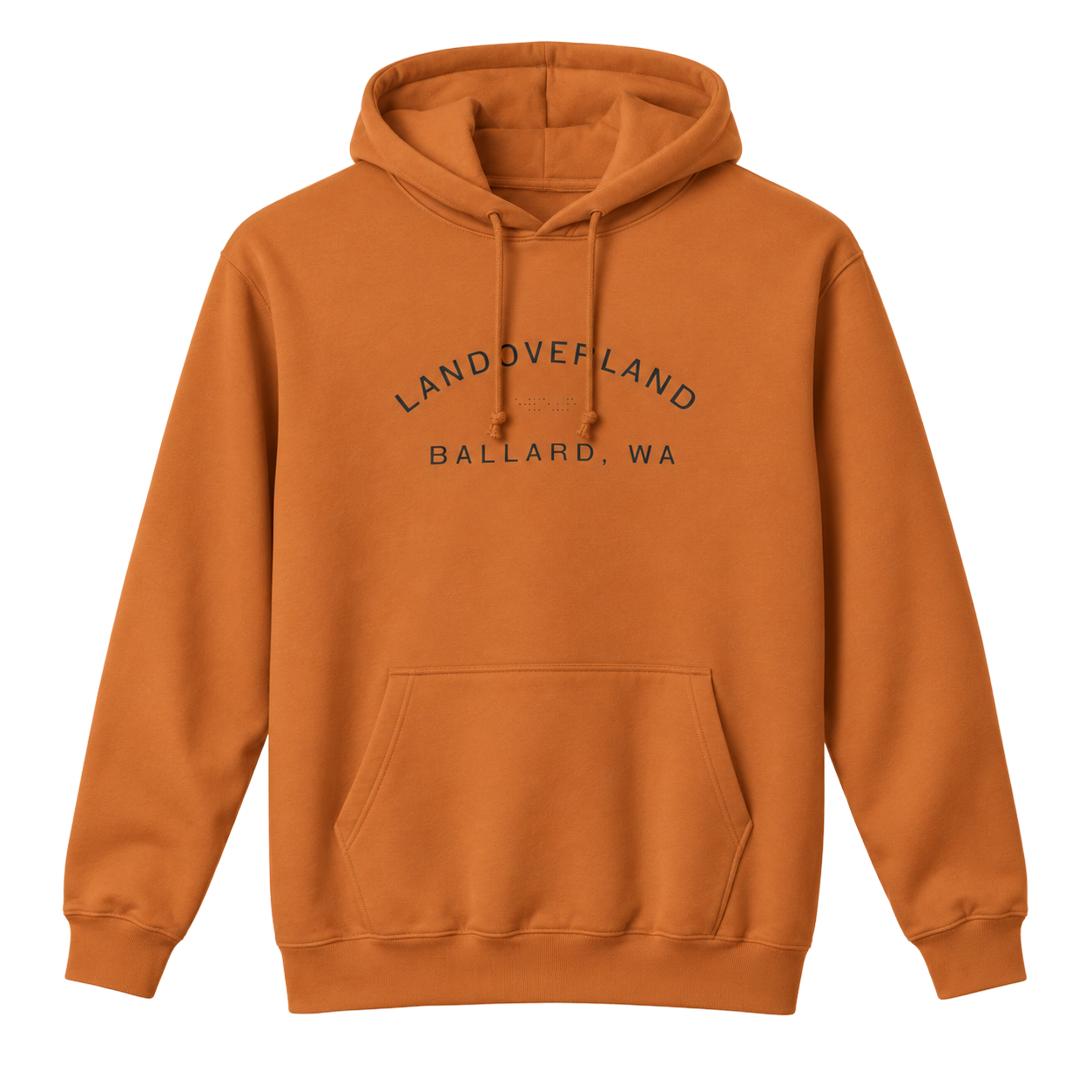 Burnt Orange LANDOVERLAND Graphic Hoodie.png